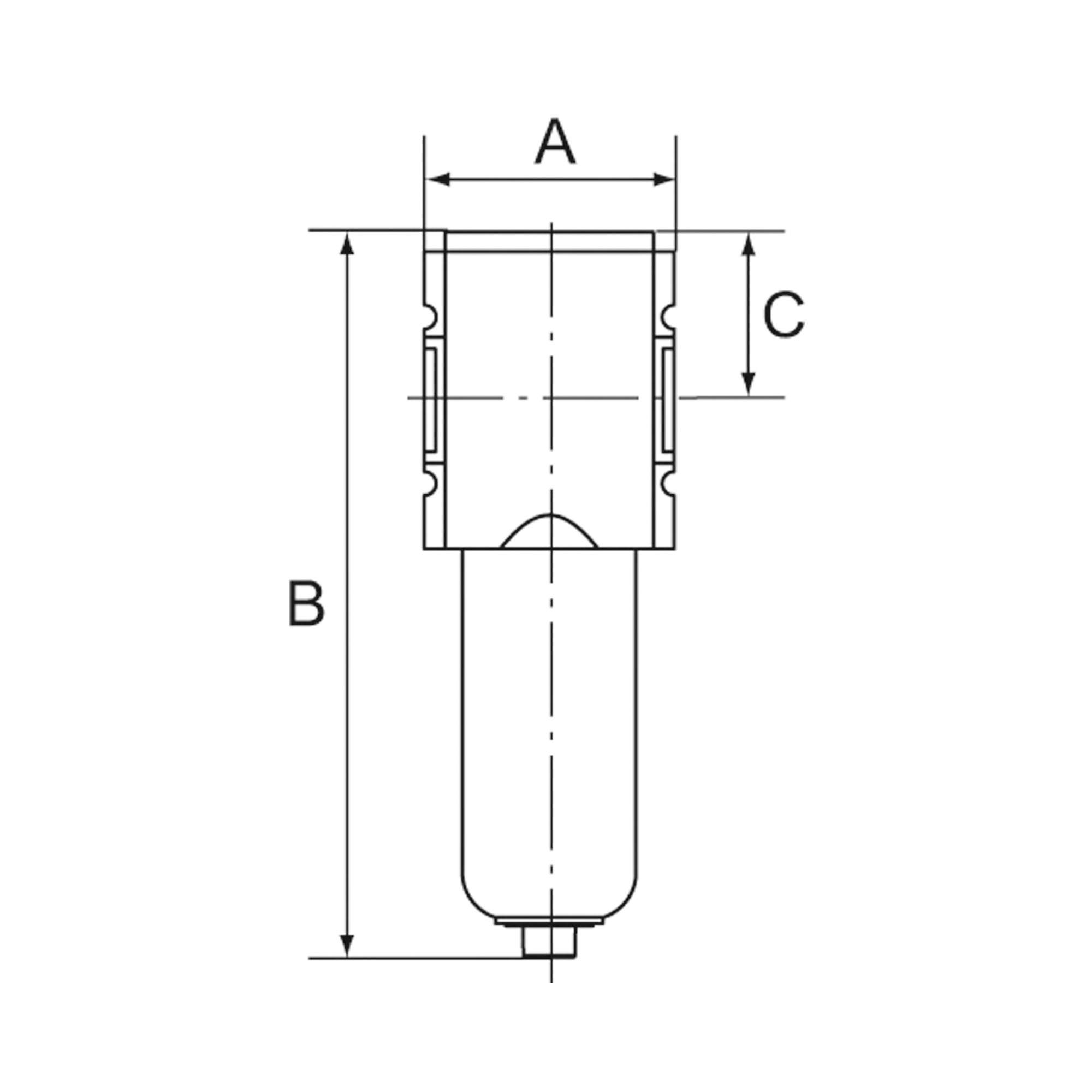 Aktivkohlefilter »FUTURA-mini« mit Metallbehälter, BG 0, G 1/4 - Riegler 142454