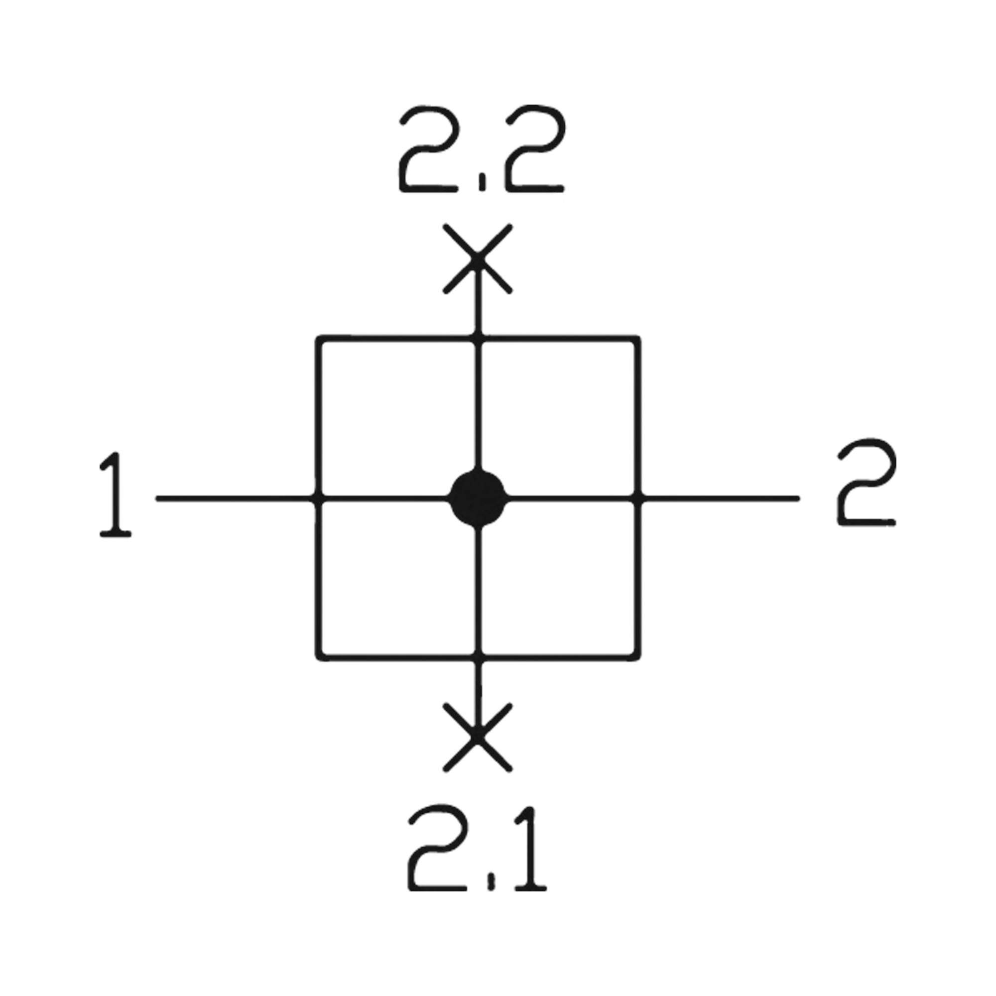 Verteiler »FUTURA-mini«, BG 0, G 1/4, Abgänge 2 x G 1/4 - Riegler 142517