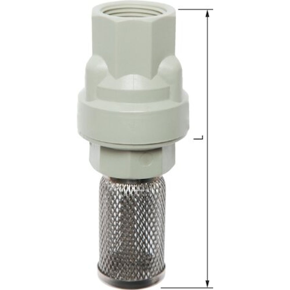 FU-12-PP. Foot valve (light) G 1/2", polypropylene