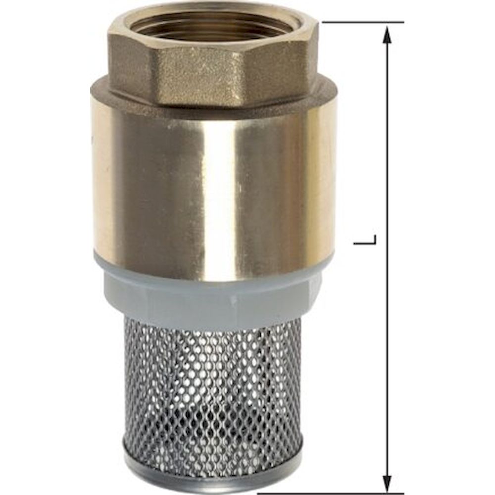 FU-40-MS. Foot valve (light) G 4",Brass