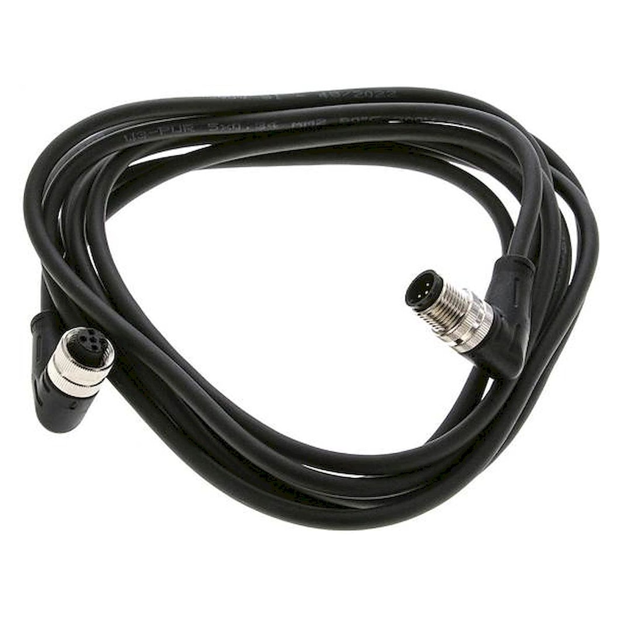 Cable with M12 coupling, 4-wire, 3 m, angled
