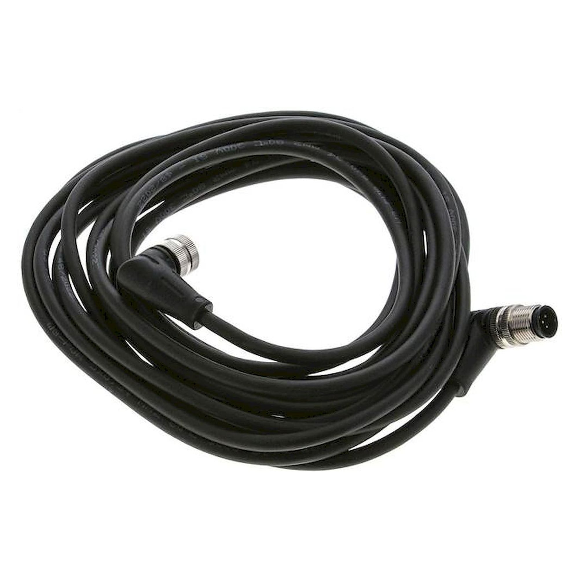 Cable with M12 coupling, 4-wire, 5 m, angled