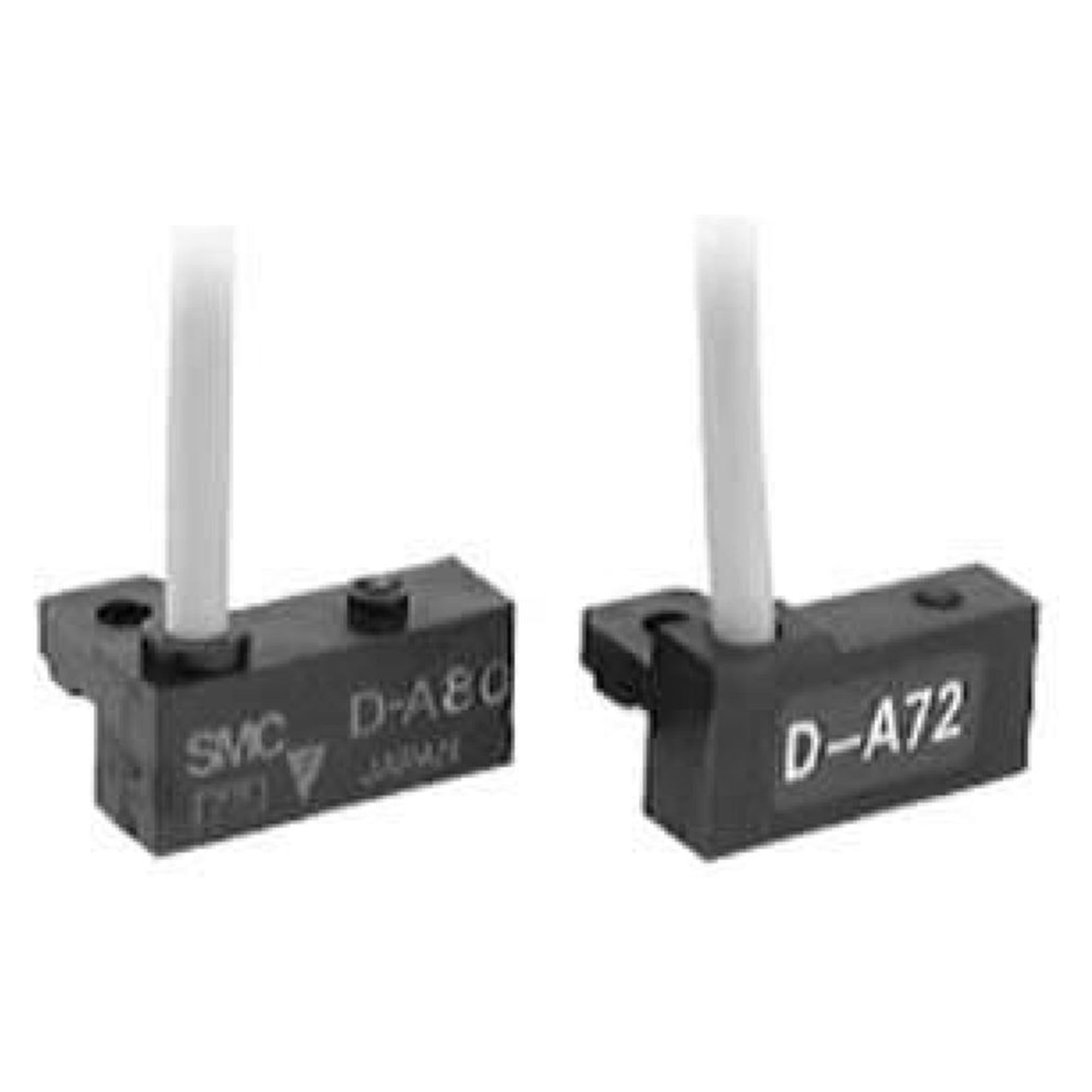 SMC D-A73. D-A72/A73/A80, Reedschalter, Schienenmontage, Eingegossene Kabel, Vertikal
