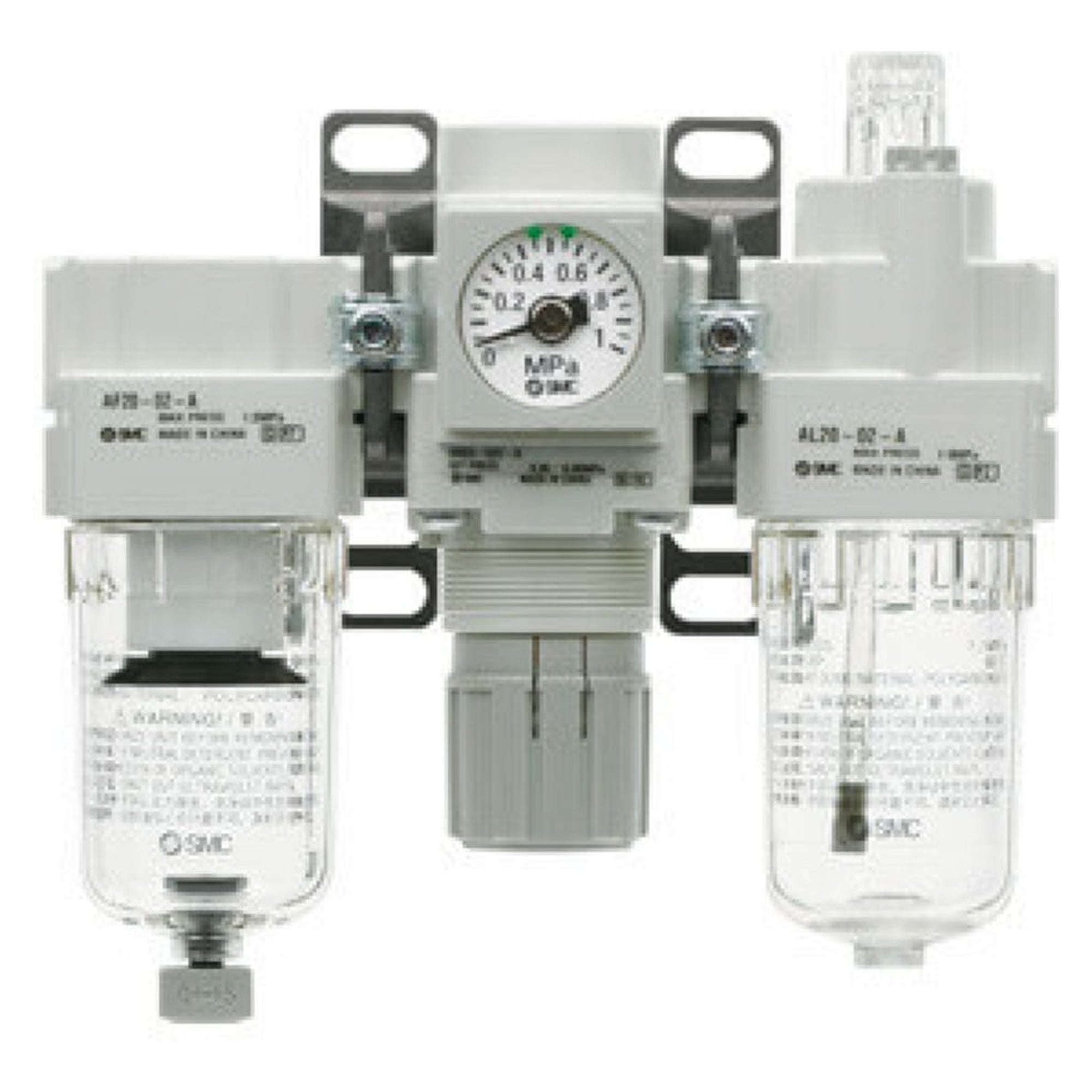 SMC AC40-F04-B. AC20-B to AC60-B, Modular Type, Air Filter + Regulator + Lubricator