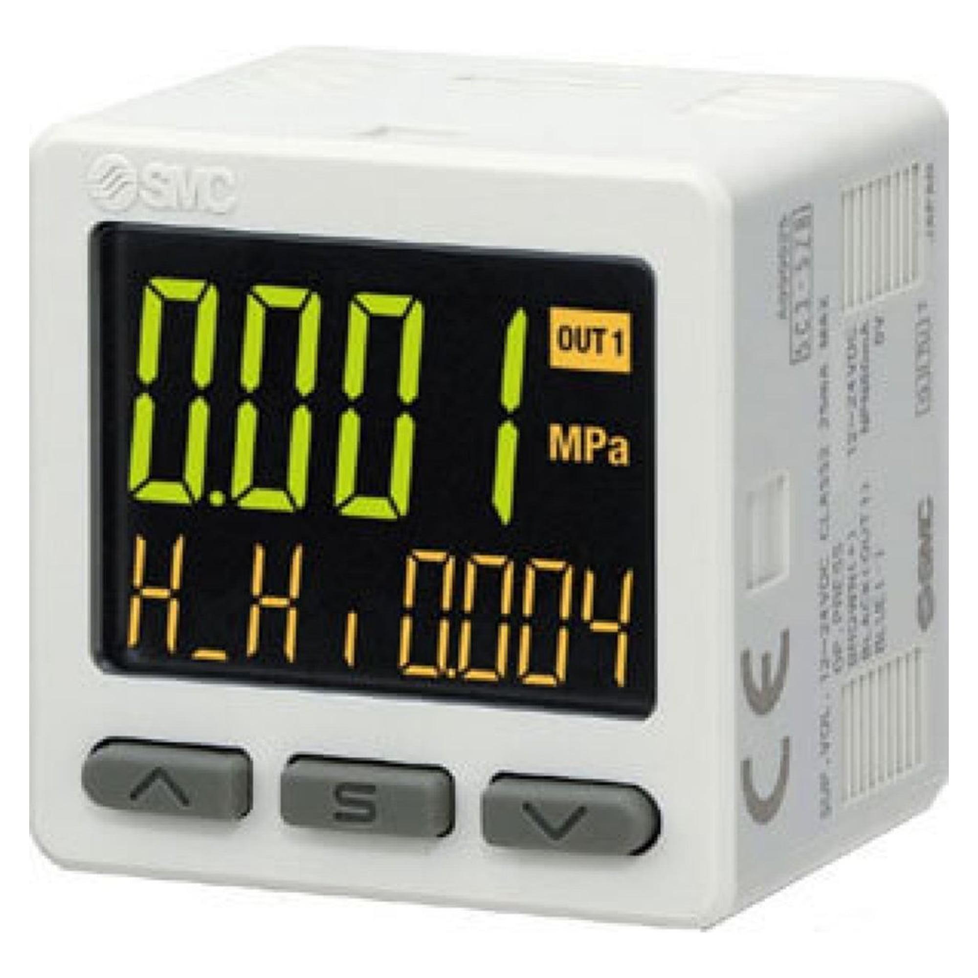 SMC ZSE20F-P-01-L. ZSE20(F), Digital Pressure Switch, 3-Screen/3-Colour Display, Compound and Vacuum Pressure