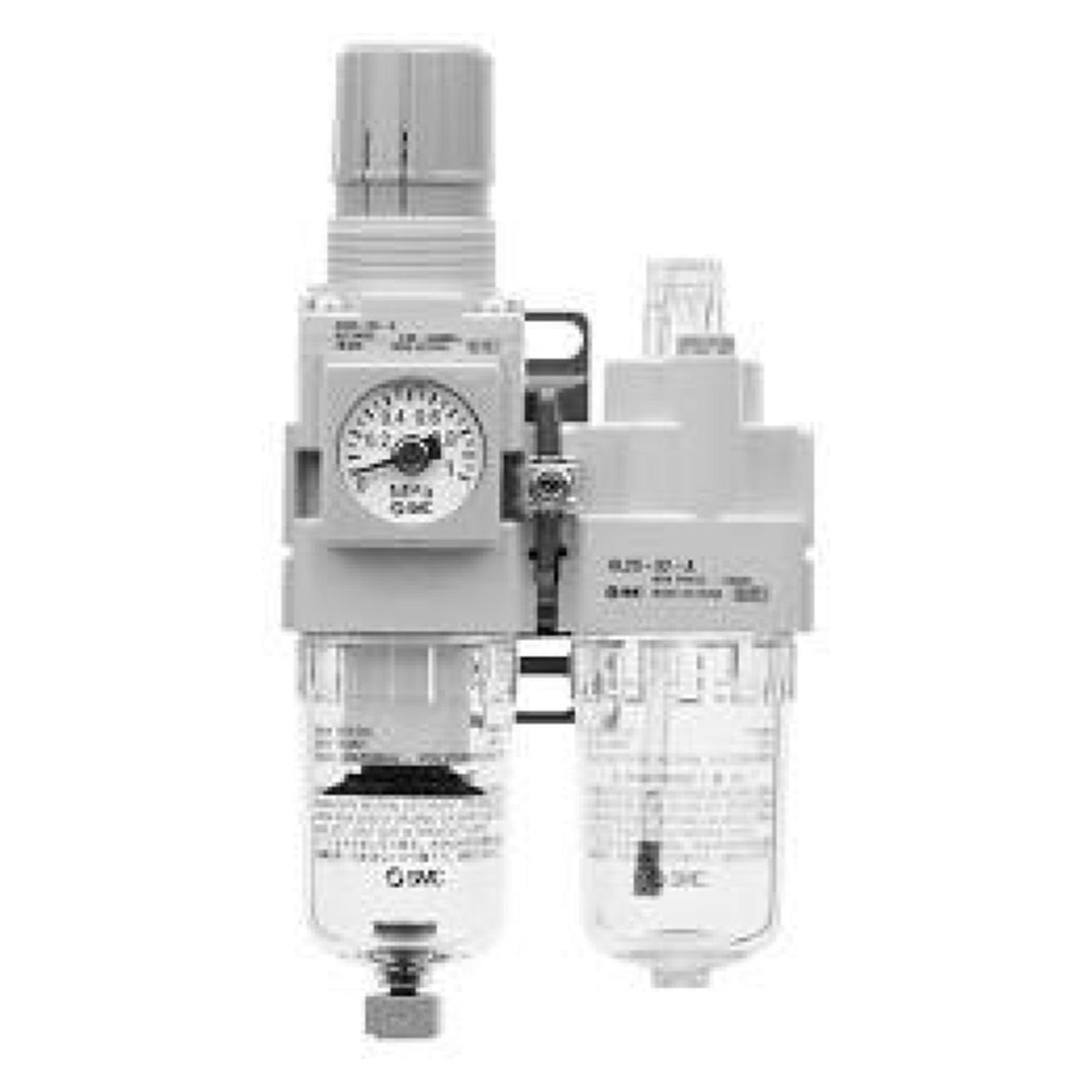 SMC AC25-F02-V-B. AC20-B to AC60-B, Modular Type, Air Filter + Regulator + Lubricator