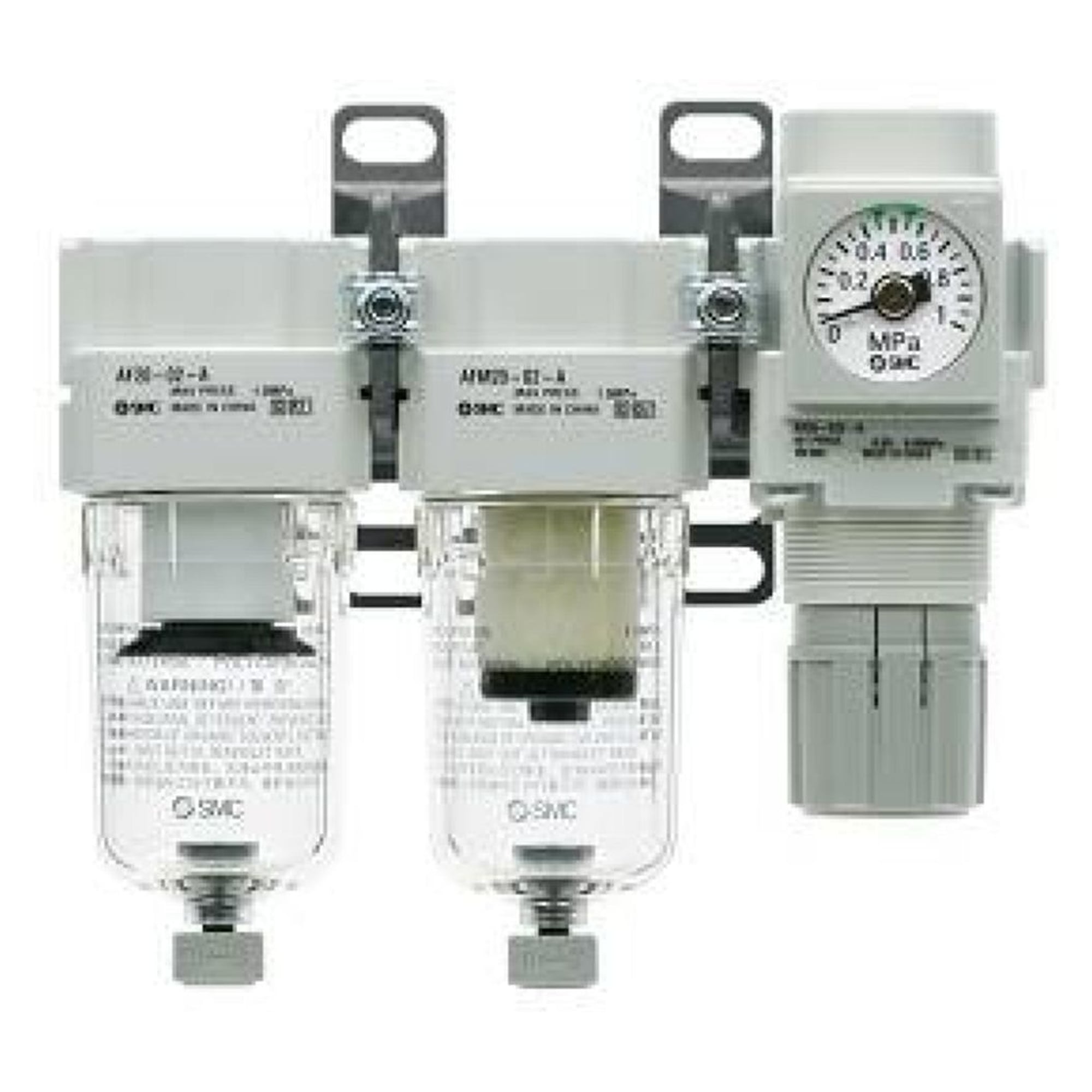SMC AC30C-F03CE-V-B. AC20C-B to AC40C-B, Modular Type, Air Filter + Mist Separator + Regulator