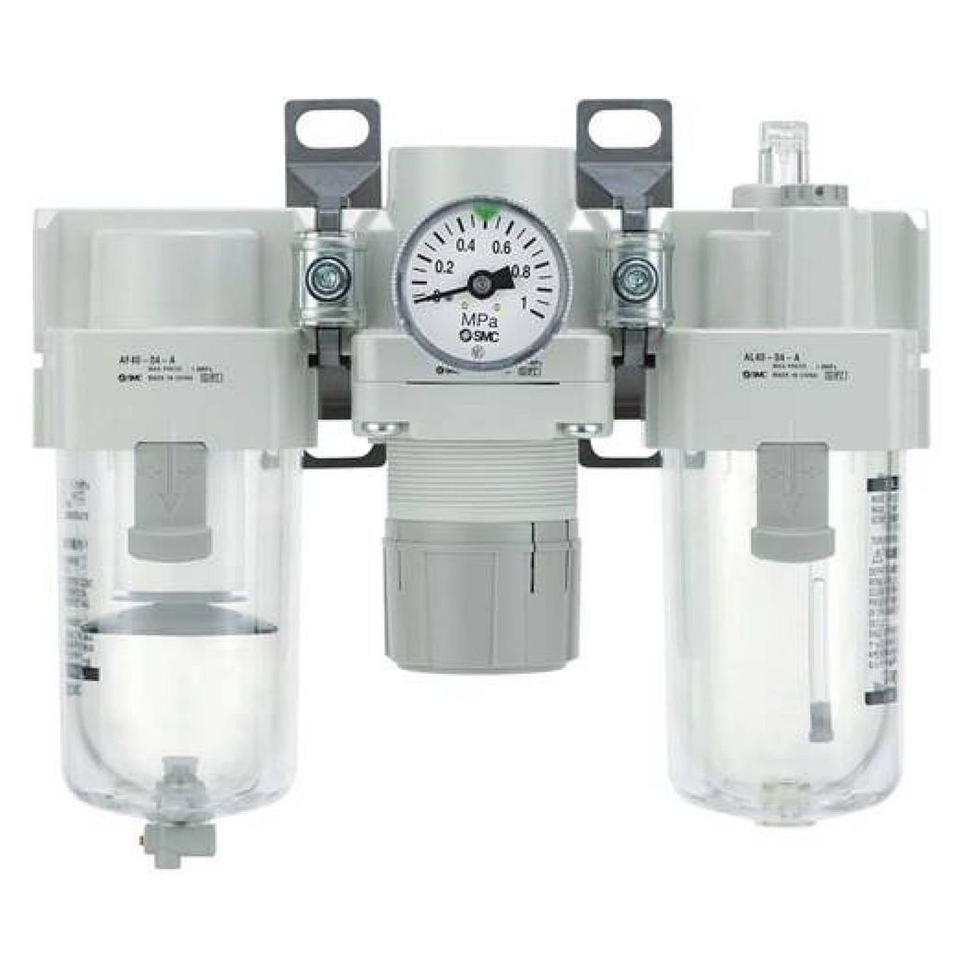 SMC AC30-F03CG-V-A. AC10-40-A (FRL), Modular Type, Air Filter + Regulator + Lubricator