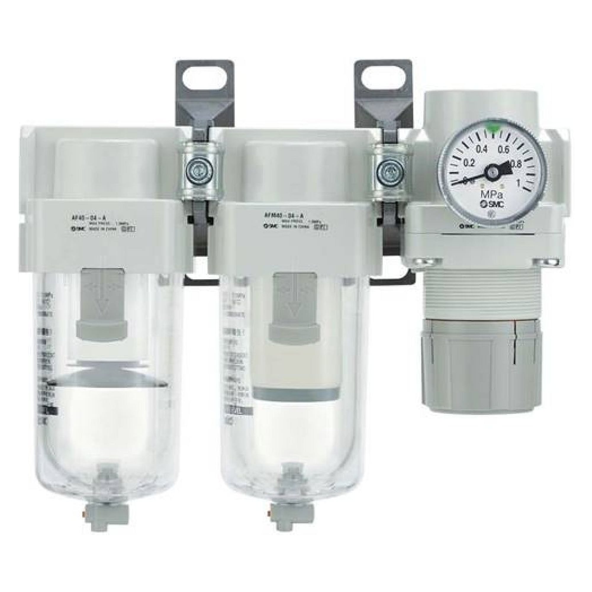 SMC AC30C-F03DG-T-A. AC20C-40C-A (FRL), Modular Type, Air Filter + Mist Separator + Regulator