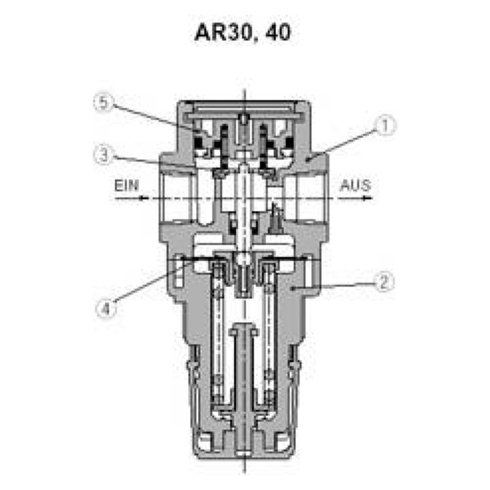 SMC AR30P-260S. Stellmutter