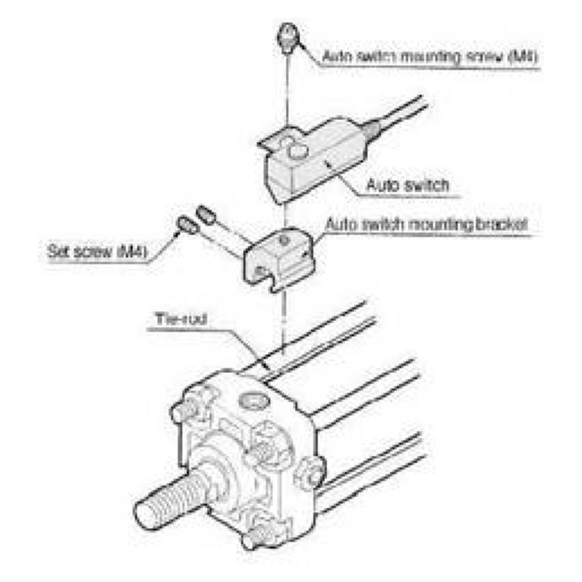 SMC BT-05. BT, Tie-Rod Mounting (ø32 to ø250)