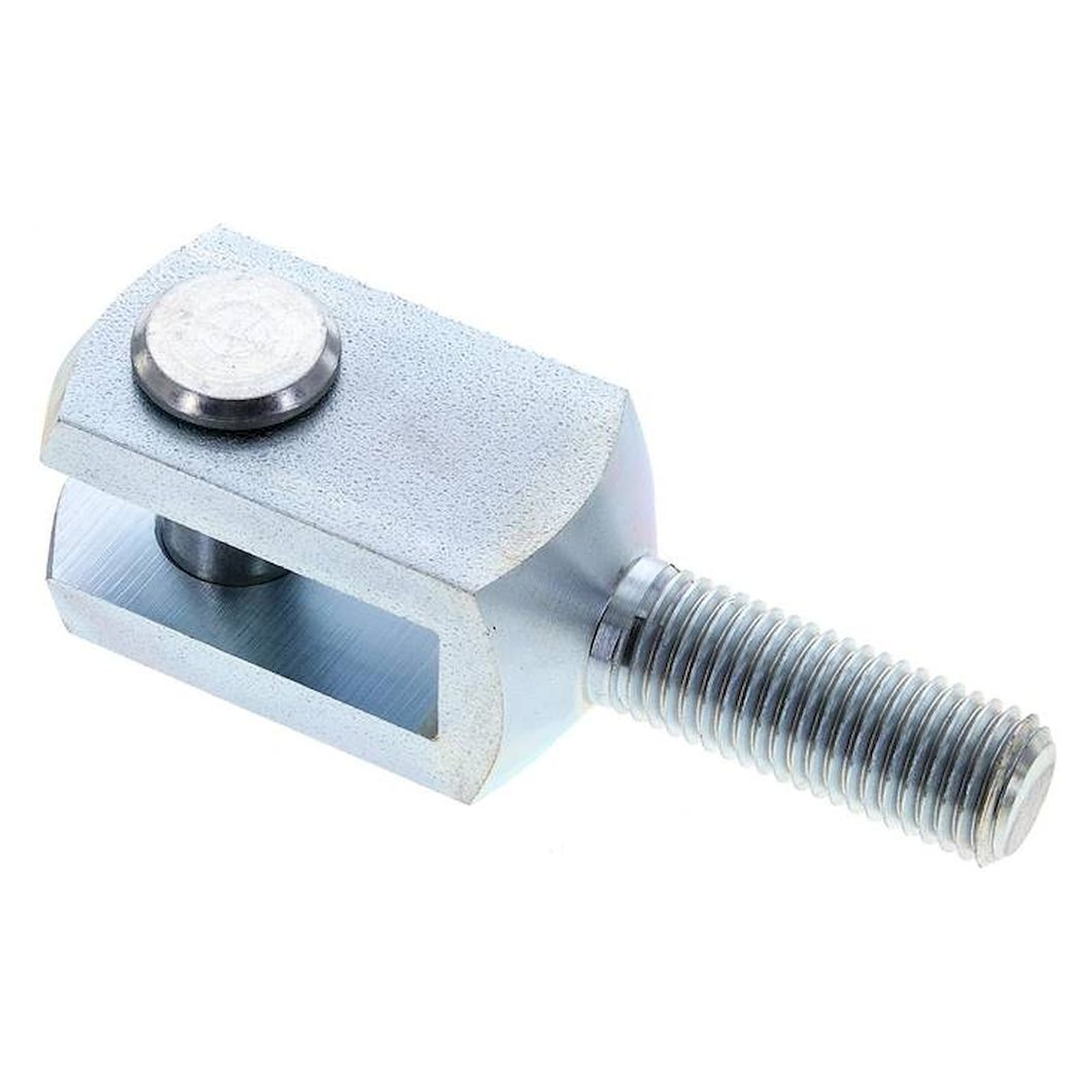 Yoke, with bolts, external male thread M 16, zinc plated steel