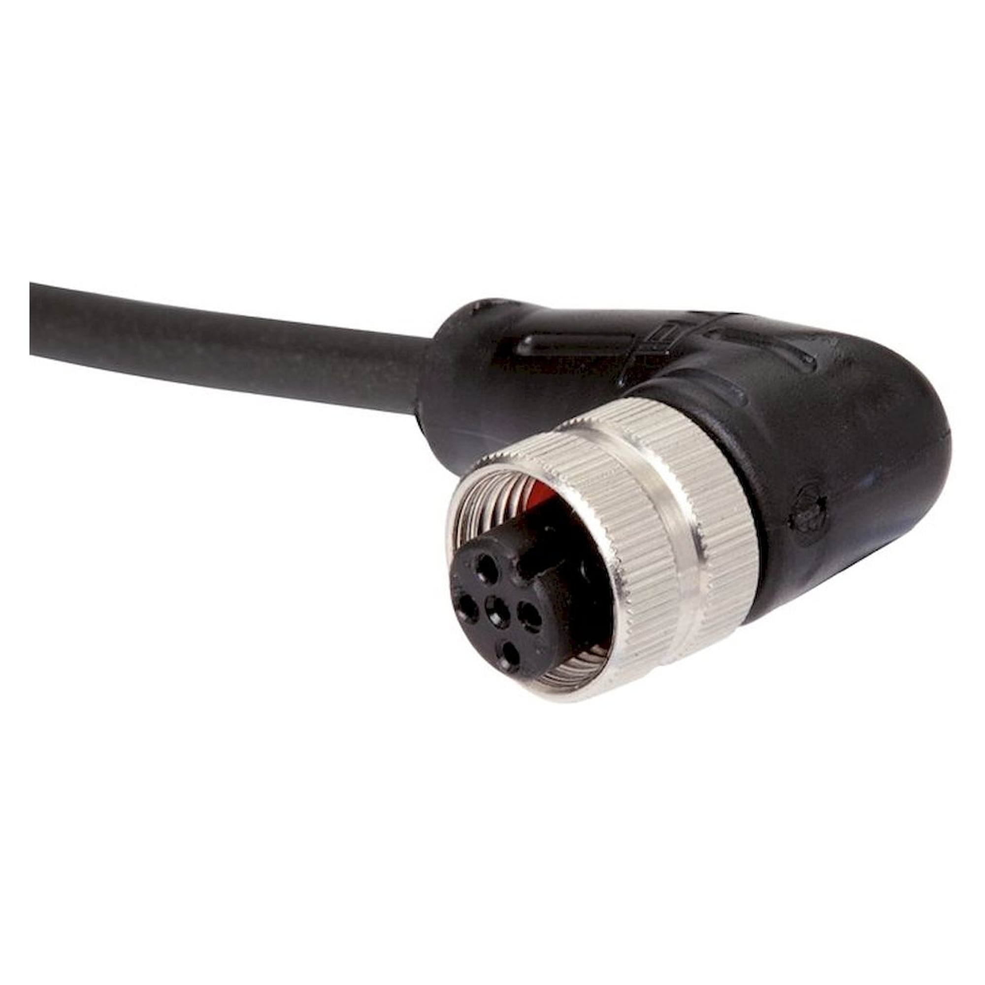 Kabel mit M12-Kupplung, 1 m, abgewinkelt, M 12-Stecker (A-codiert)