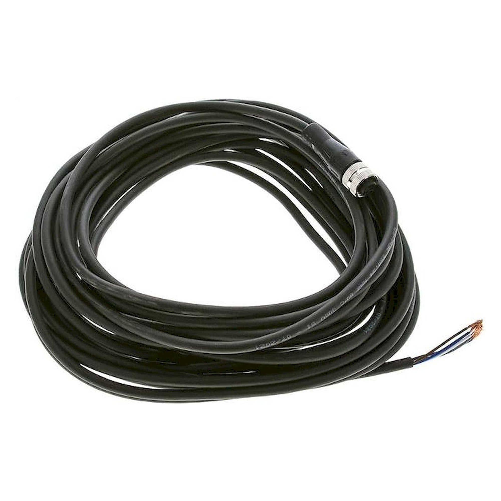 Cable with M12 coupling, 4-wire, 10 m, straight