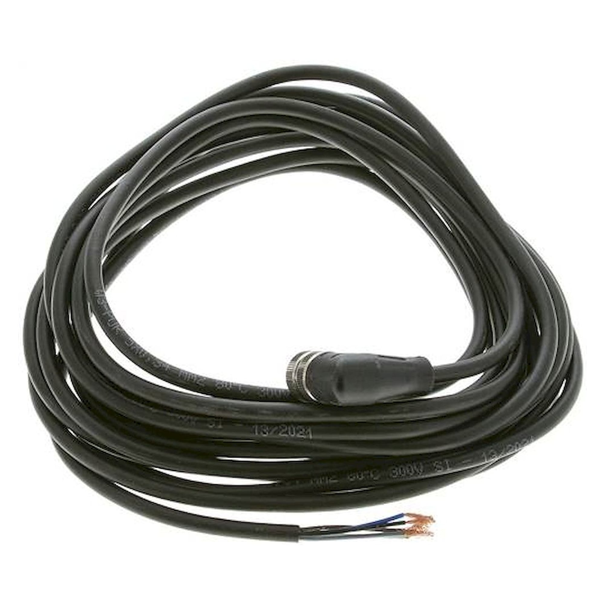 Kabel mit M12-Kupplung, 5 m, abgewinkelt, 5 lose Kabelenden (Pin 1 bis 5)