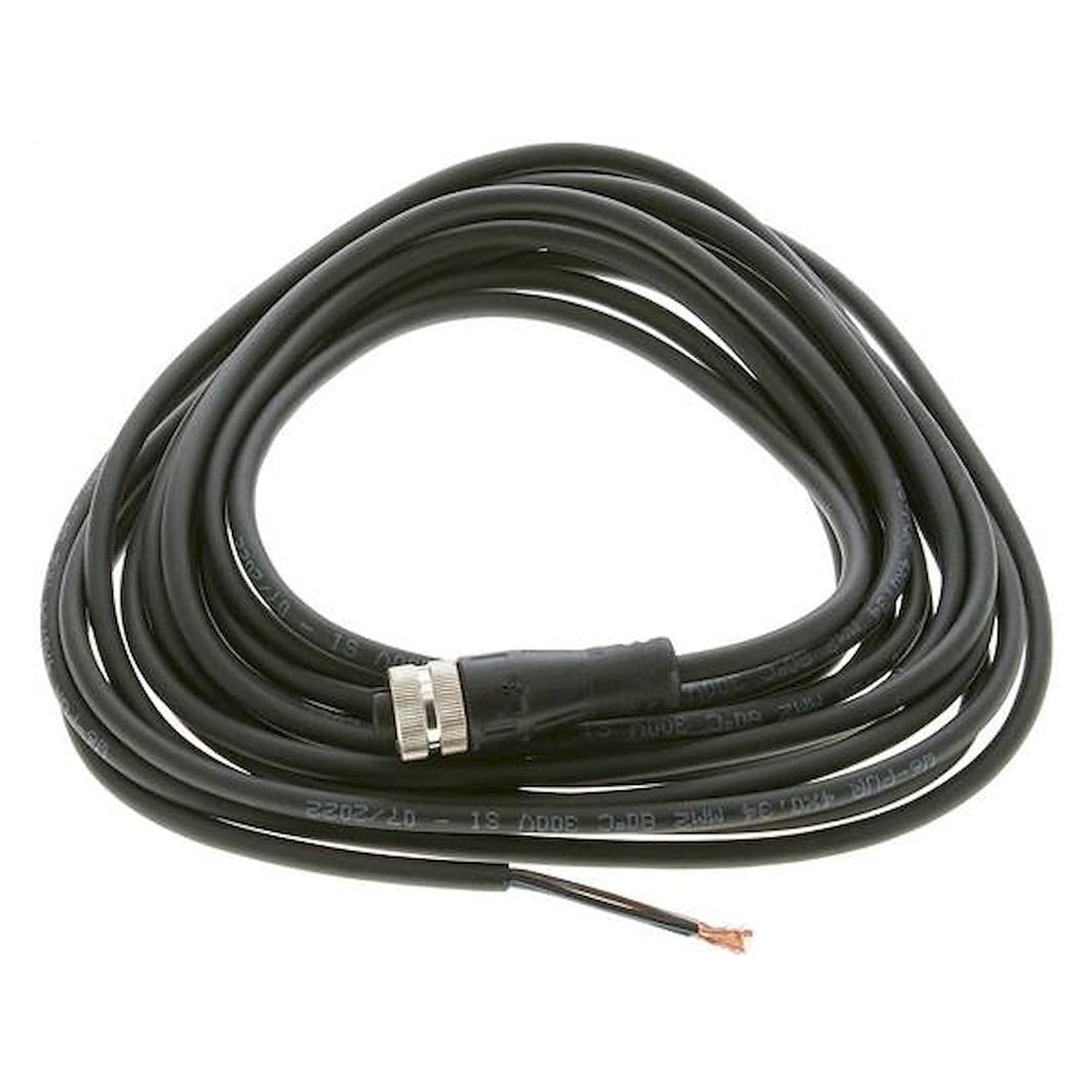 Kabel mit M12-Kupplung, 5 m, gerade, 4 lose Kabelenden (Pin 1 bis 4)