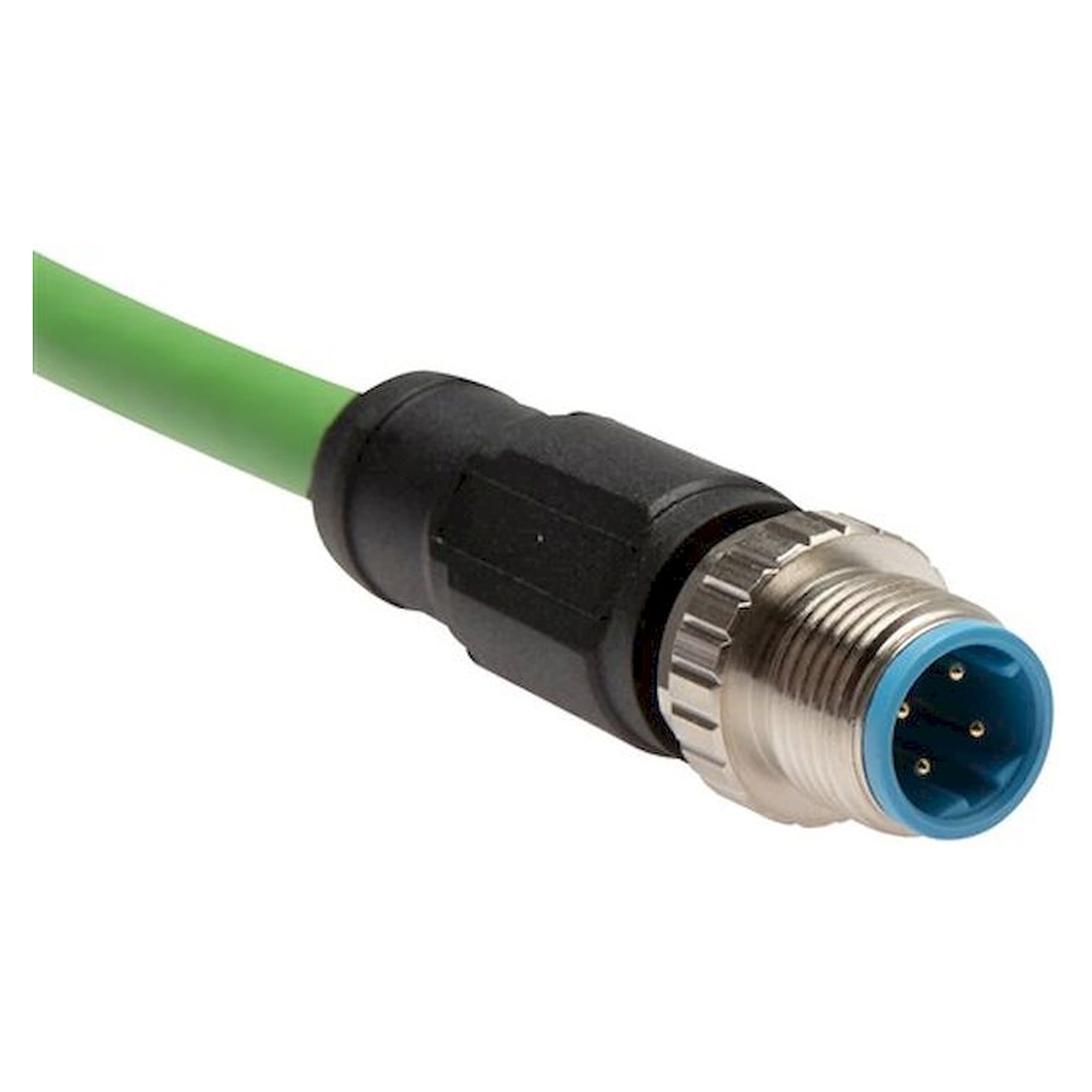 Network cable, M12 plug (D-coded) - RJ45 plug (IEC 60603-7-3) (Plug), 2m