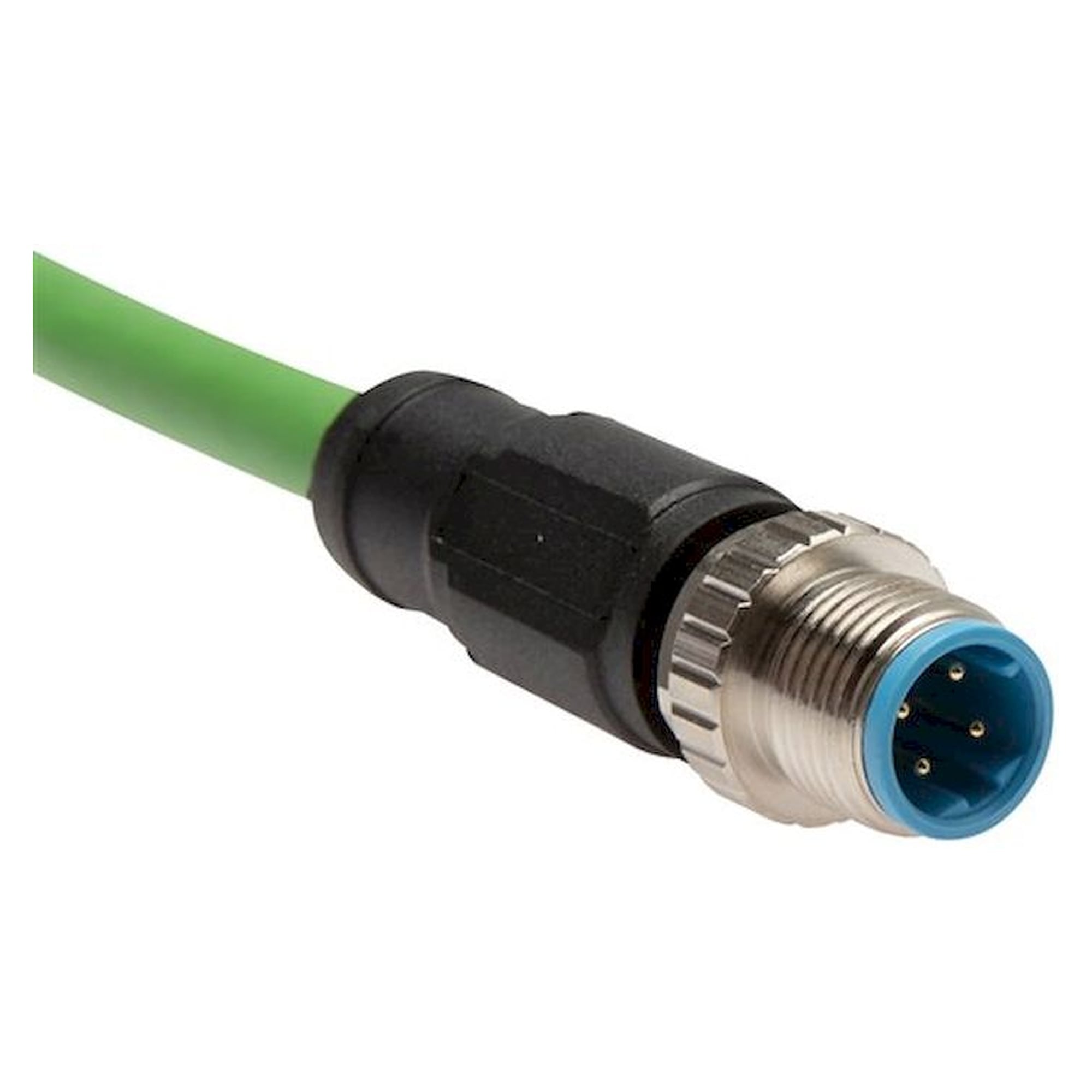 Netzwerkkabel, M12-Stecker (D-codiert) - M12-Steckverbinder, D-codiert (DIN EN 61076-2-101) (Stecker