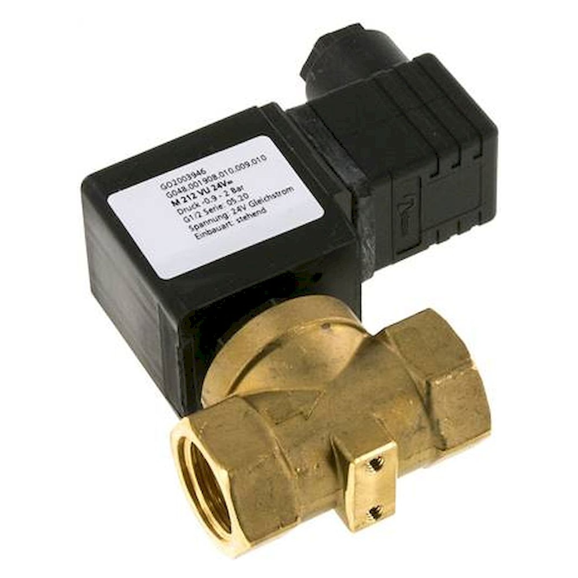 2/2-way vacuum valve (NC), G 1/2", -0,9 to 2bar, 24 V DC