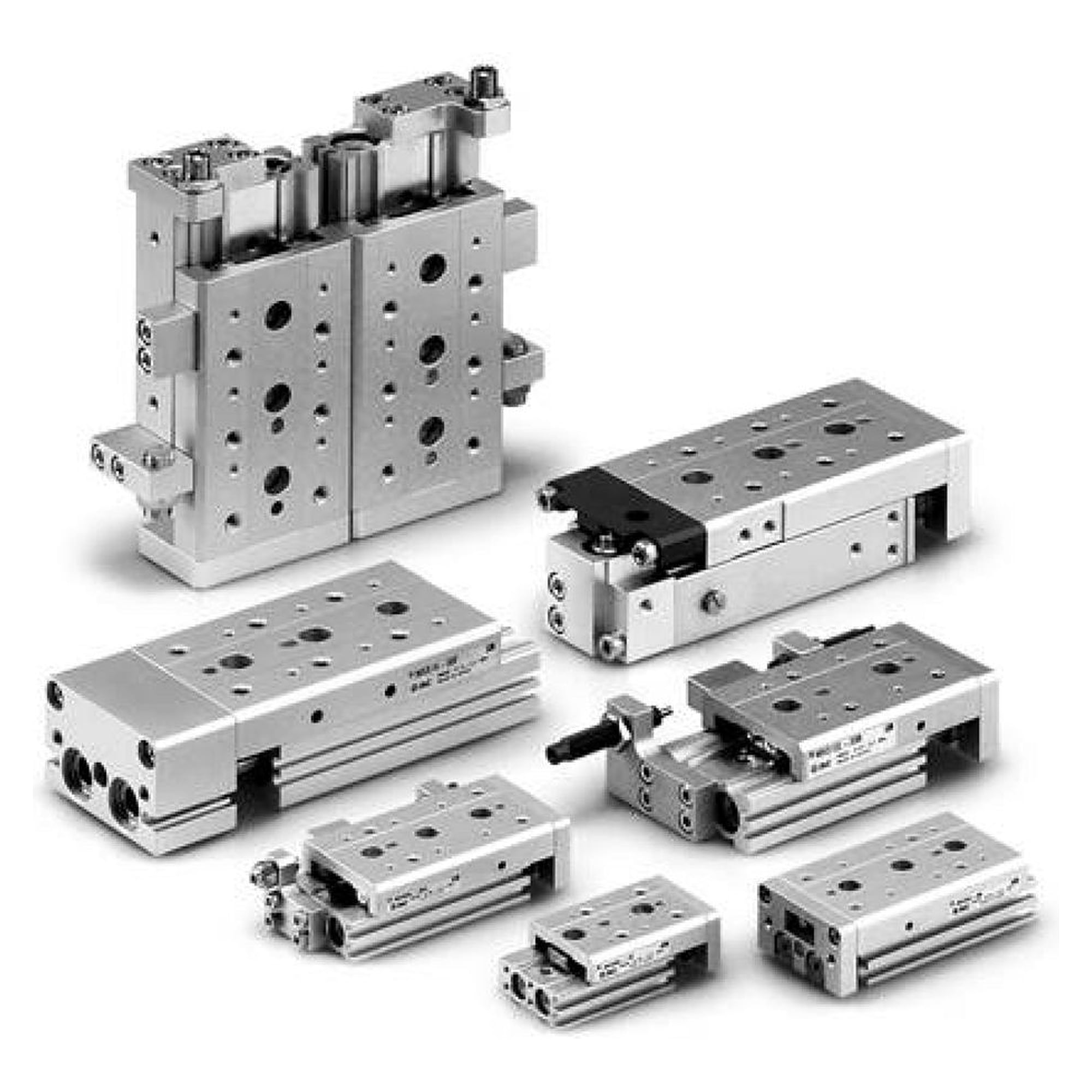SMC MXS20-75AF. MXS, Air Slide Table, Cross Roller Guide