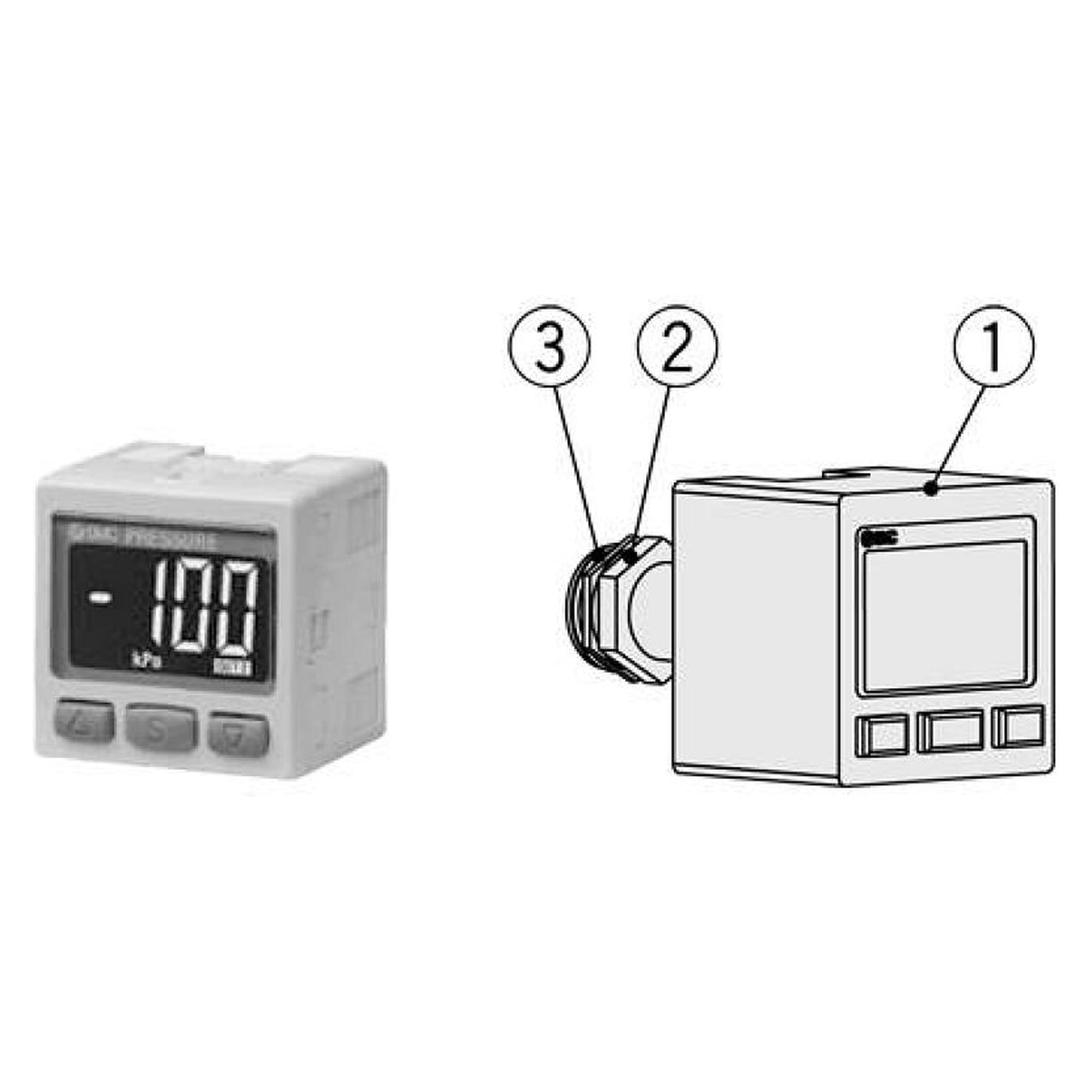 SMC P601010-13-2. Digitaler Druckschalter-Se