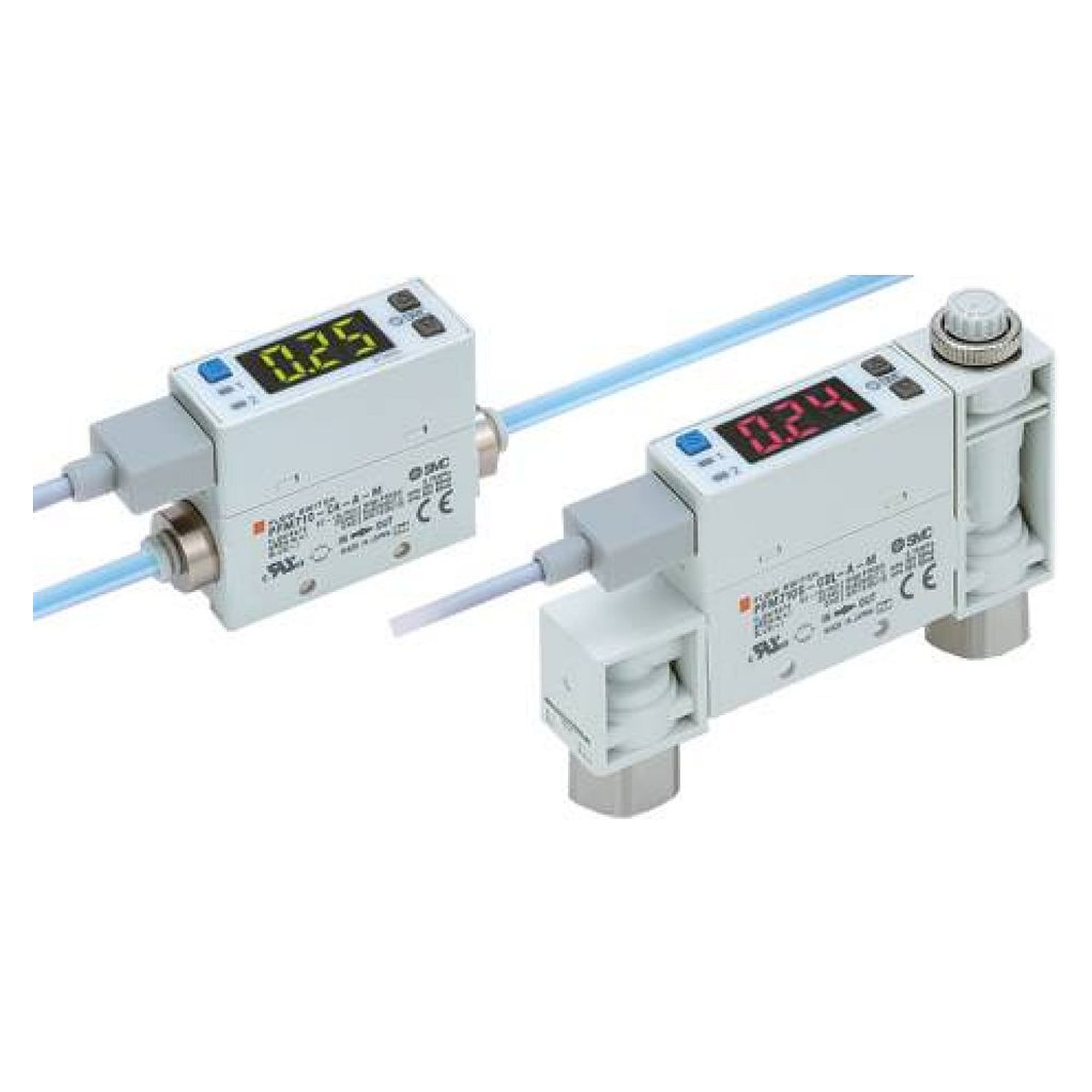 SMC PFM750S-F01-E. PFM7, 2-Color Display, Digital Flow Switch, Integrated Display