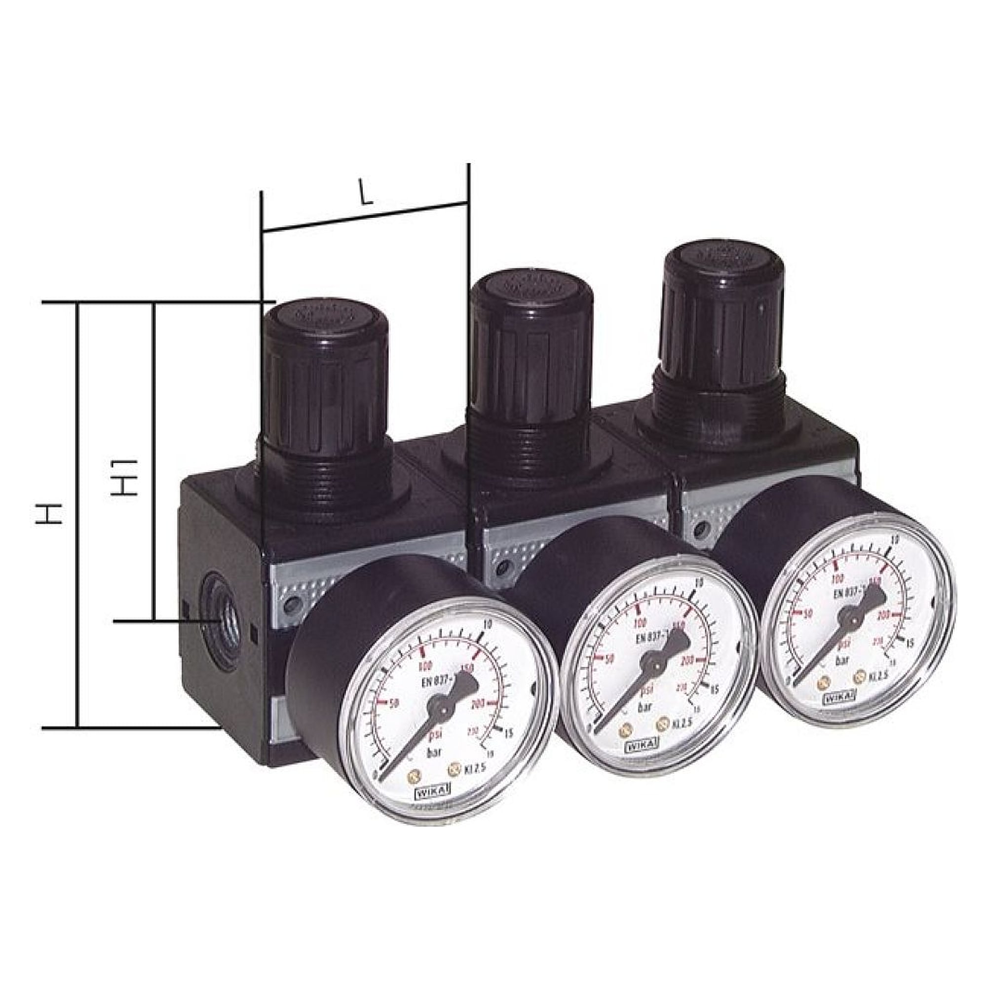 RB 12 K * Multifix Druckregler, abschließbar, Reihenmont. G 1/2", 0,5-10bar, Multifix 2