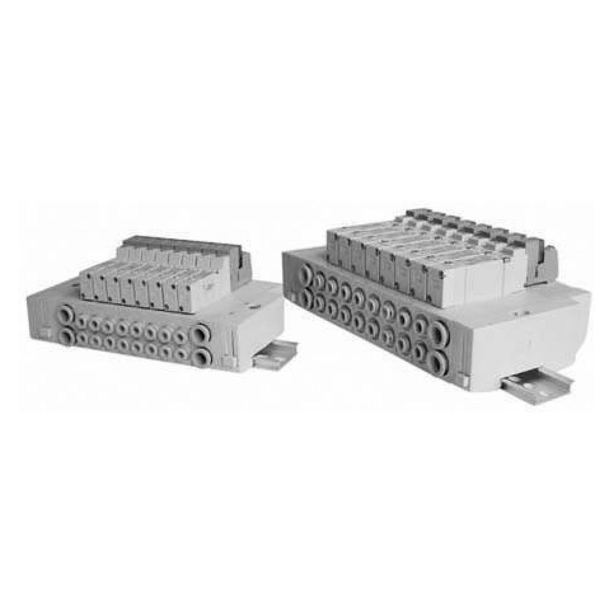 SMC SS5Y5-45-02D-C8-Q. SS5Y5-45, Serie 5000 Mehrfachanschlussplatte Kassettenversion, DIN-Schienen-Montage, individuelle Verdrahtung