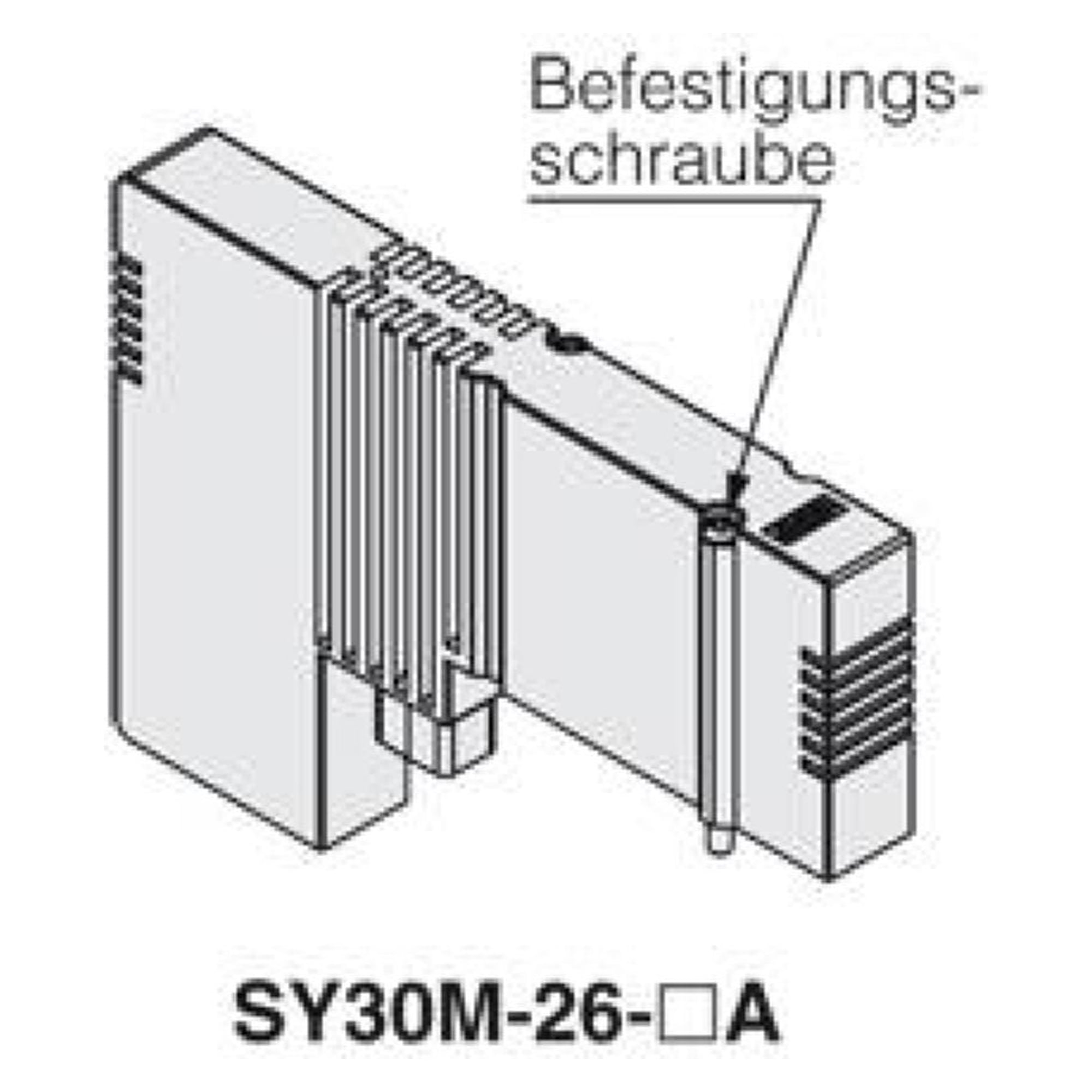 SMC SY30M-15-1A. DIN-Schienenbefestigung