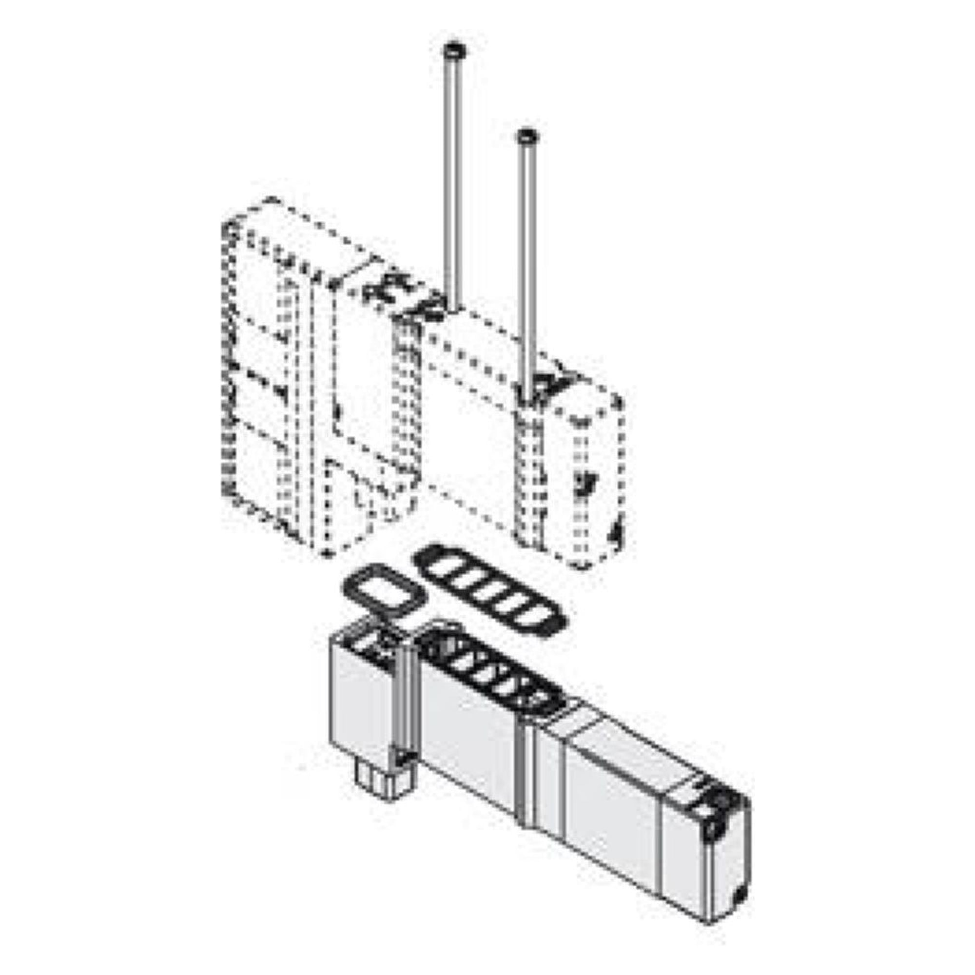 SMC SY50M-50-1A. SY5000, Zwischenstück mit Restdruck-Entlüftungsventil