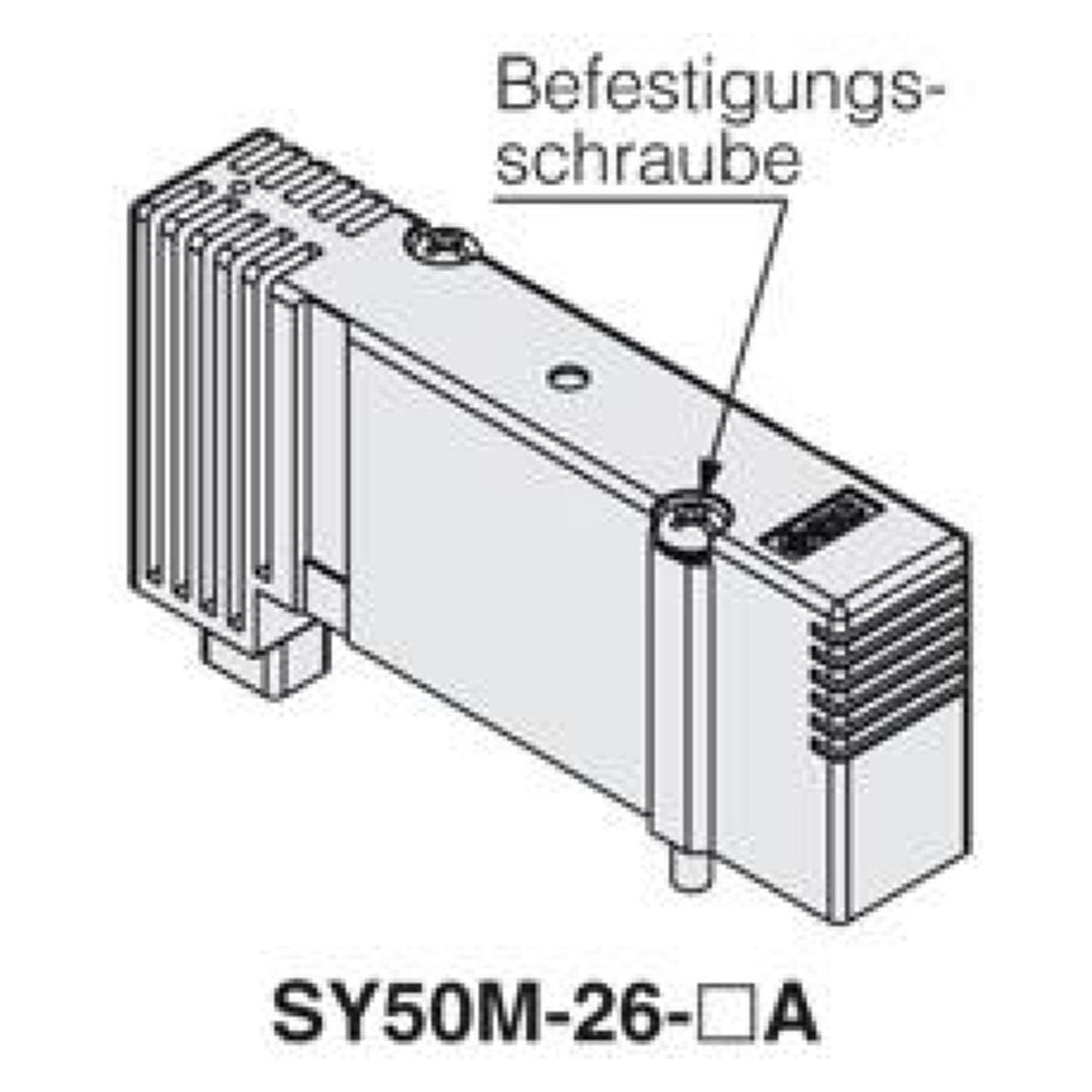 SMC SY50M-15-1A. DIN-Schienenbefestigung
