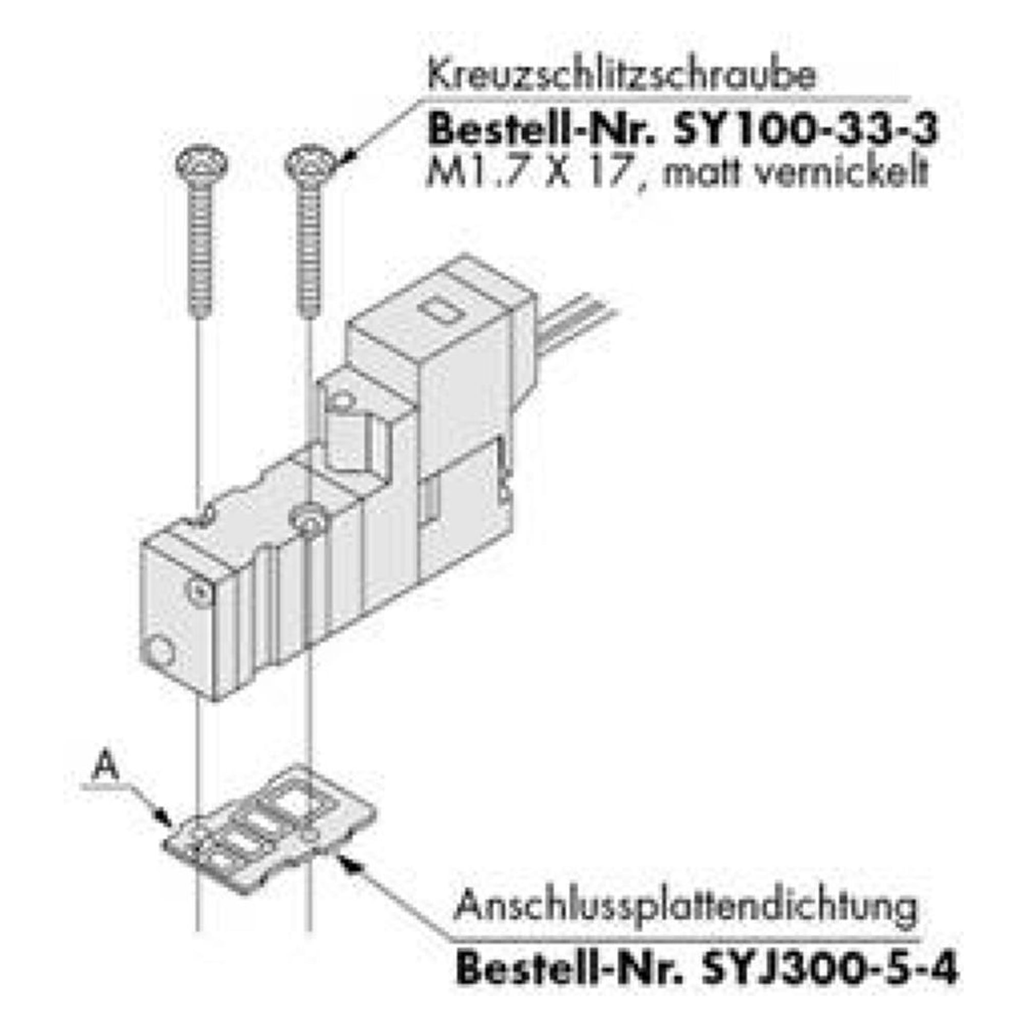 SMC SY100-30-A. Stecker u. 2x Buchse