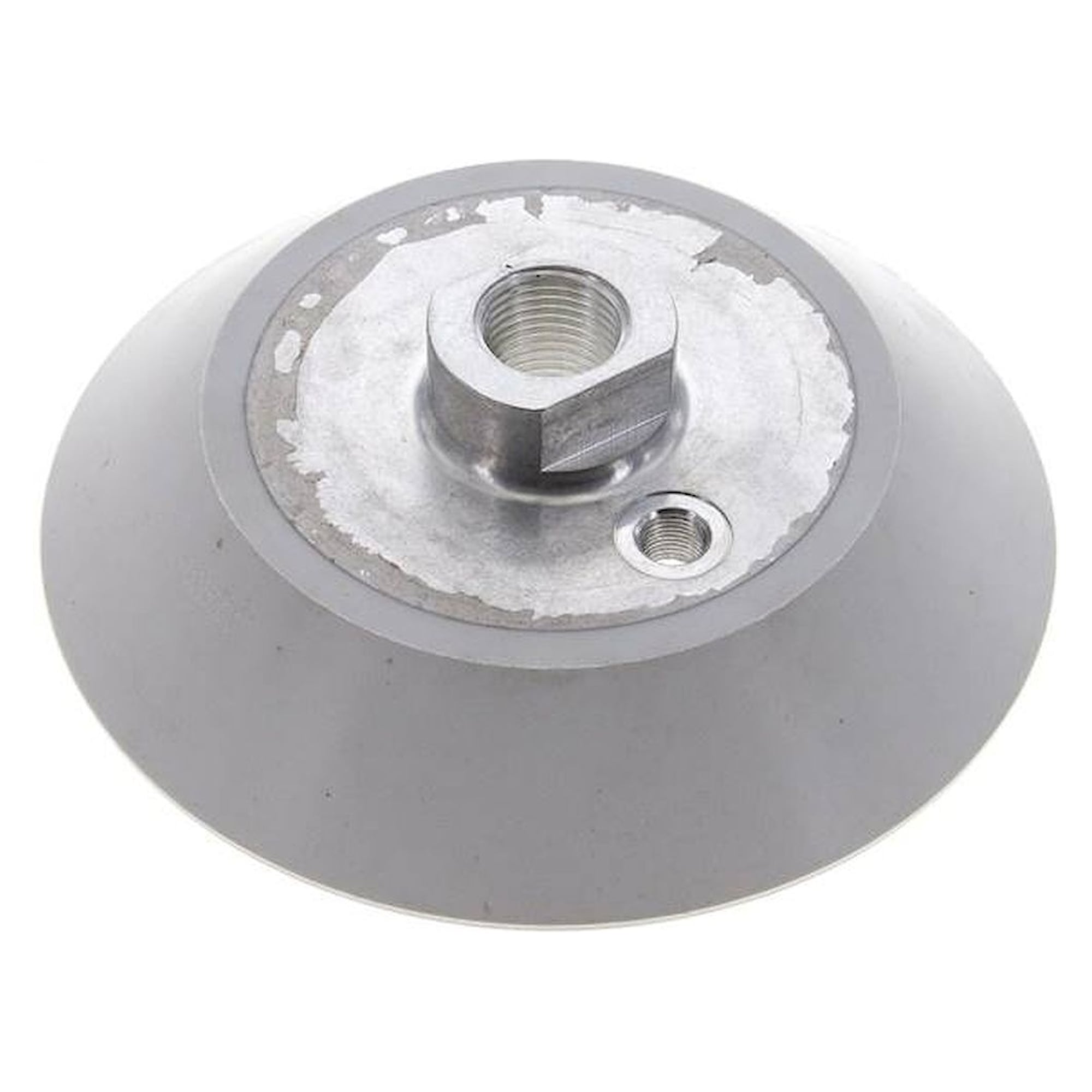 Flat suction cups, Ø 146x9mm, G 1/2", Silicone (60A), Grey