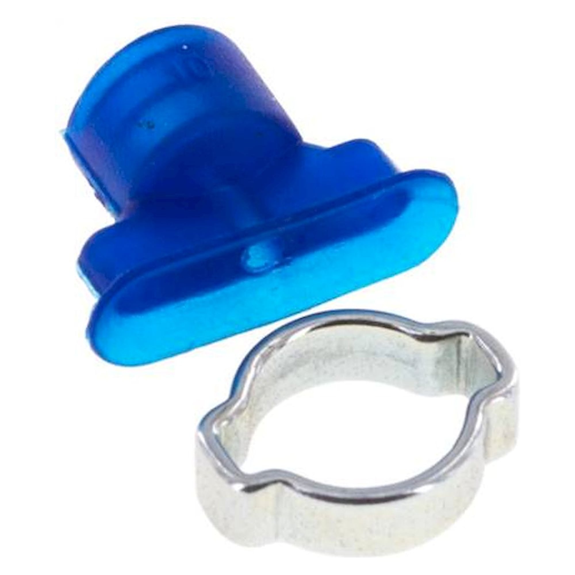 Oval teats, 18 x 6mm, stroke 1mm, PUR (65A), blue