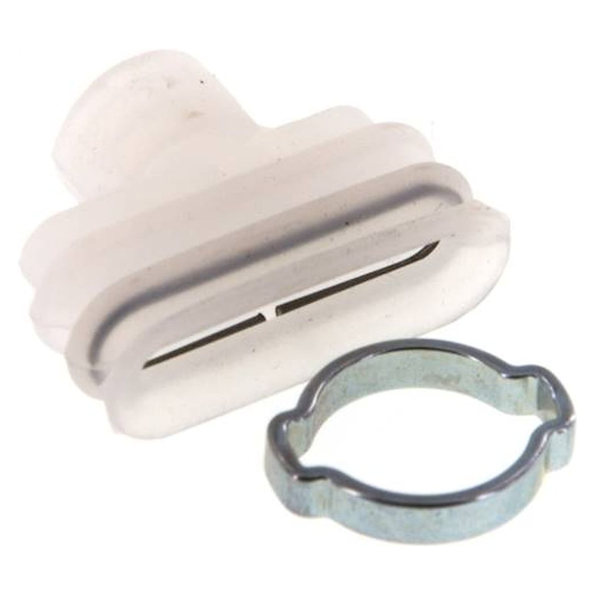 Oval suction pads, 25 x 8mm, stroke 6mm, Silicone (60A), transparent