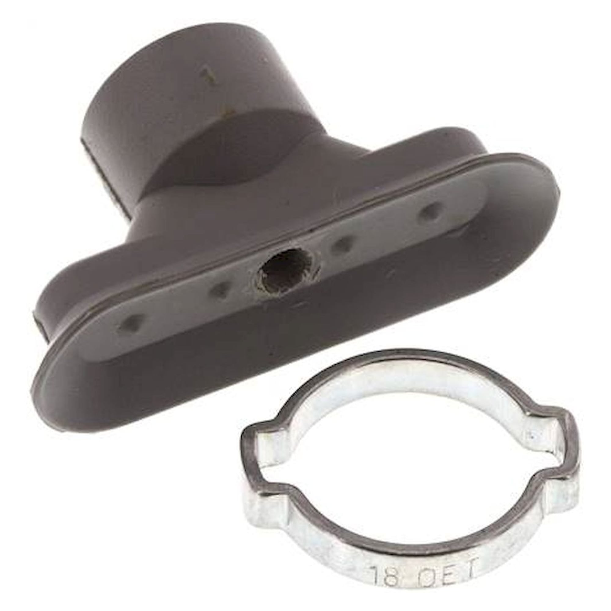 Ovalsauger, 45 x 15mm, Hub 3mm, NBR (60A), grau
