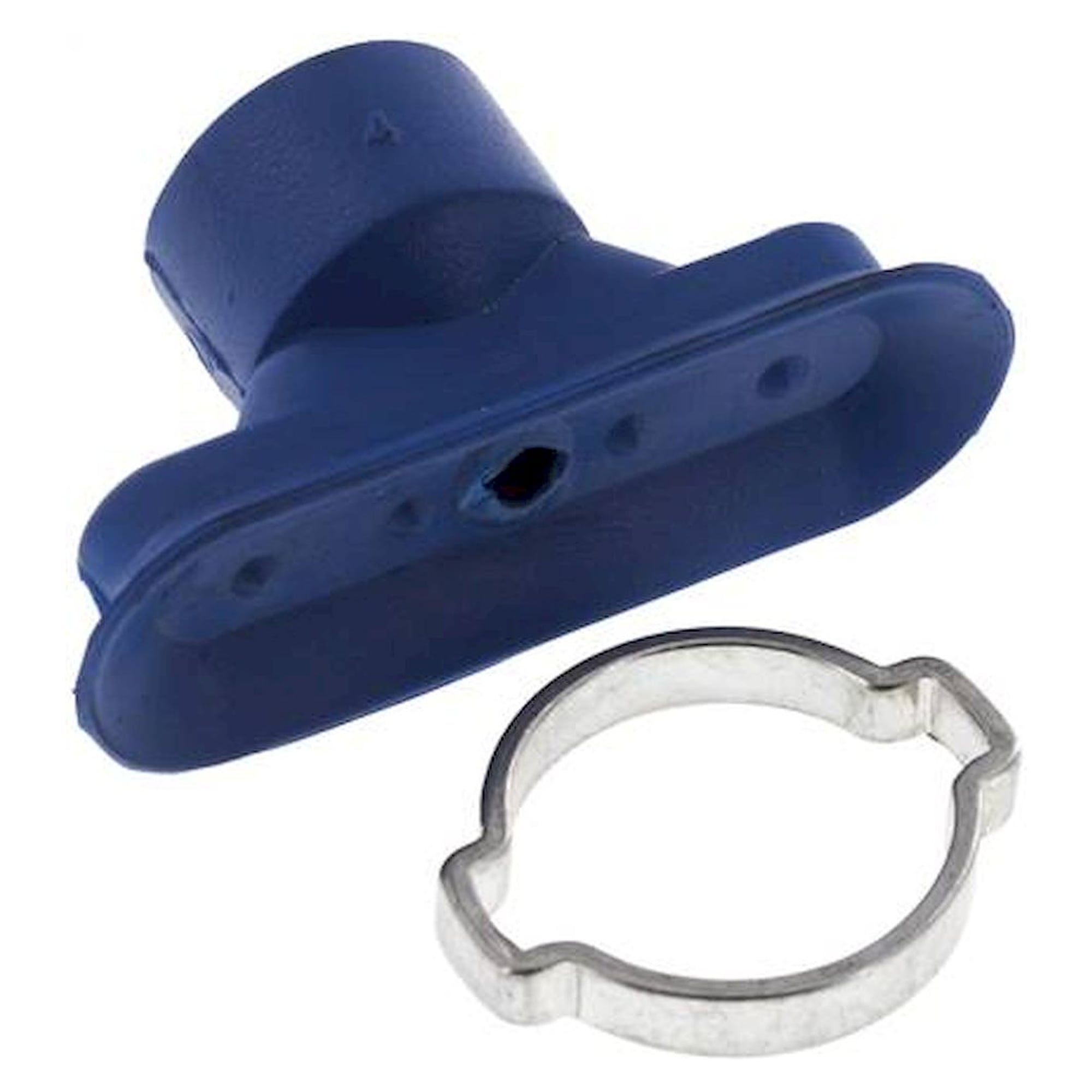 Oval teats, 45 x 15mm, stroke 3mm, PUR (65A), blue