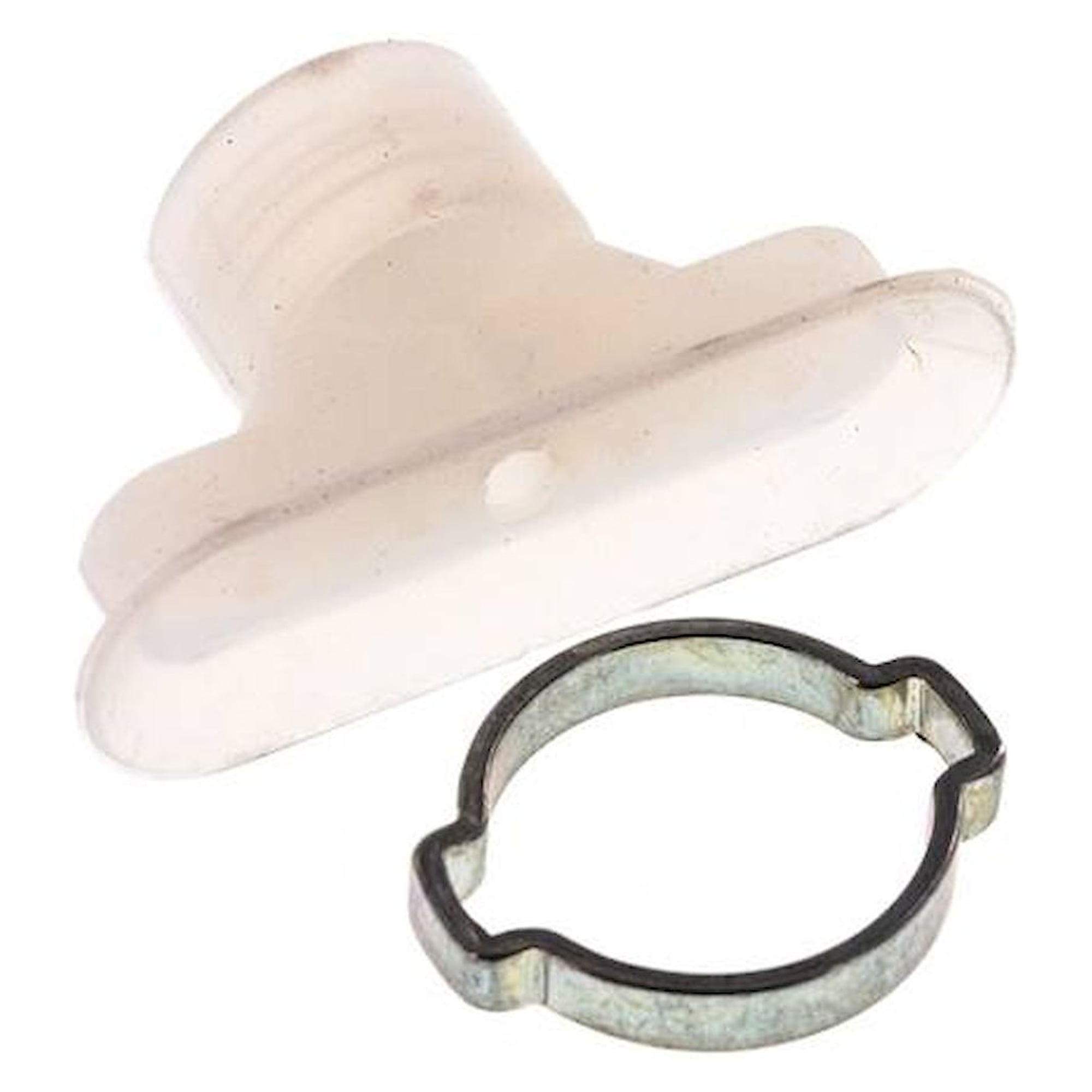 Oval teats, 45 x 15mm, stroke 3mm, Silicone (60A), transparent