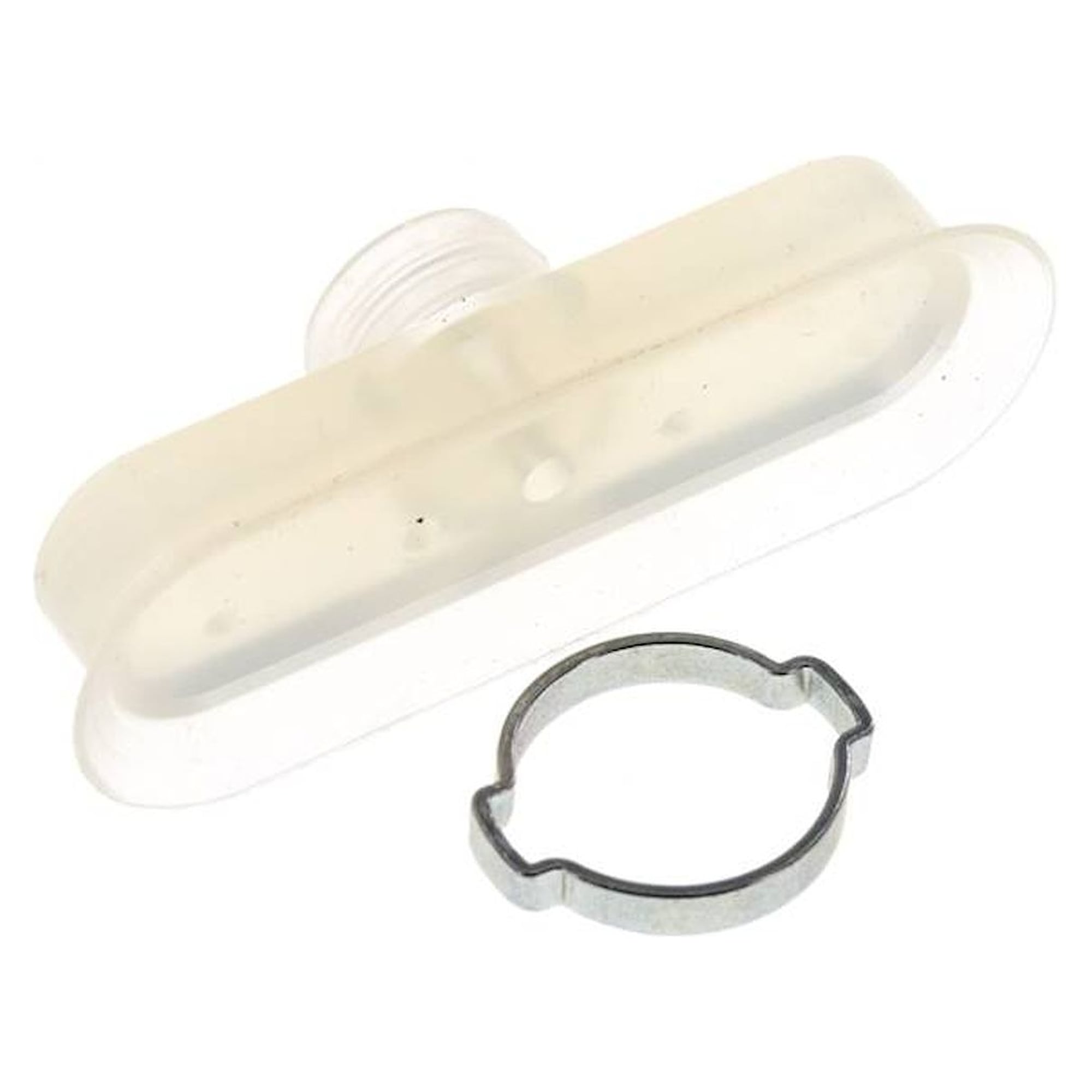 Ovalsauger, 75 x 25mm, Hub 3mm, Silikon (60A), transparent