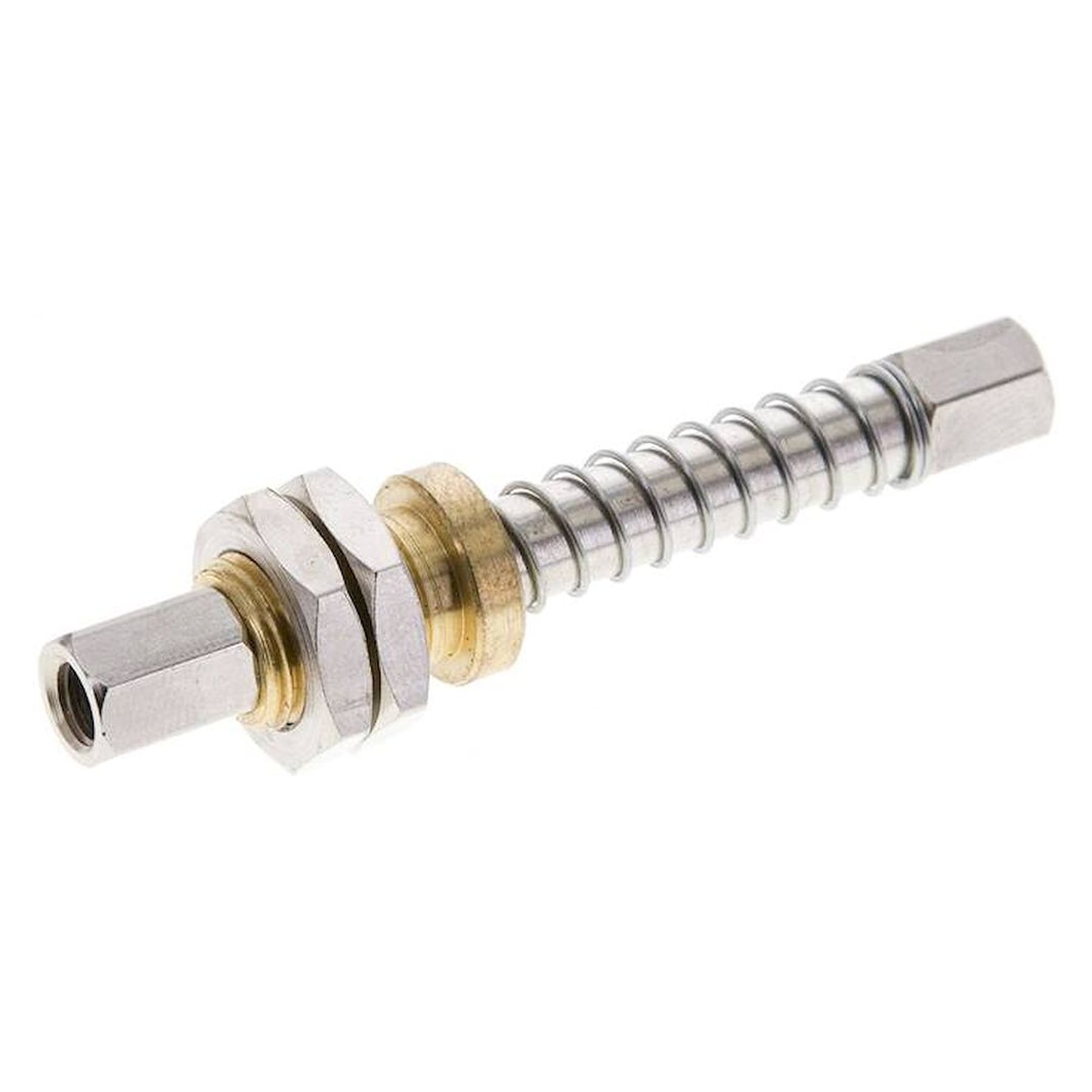 Spring plunger M 5 (IG)xM 5 (Female thread), stroke 20mm, non-rotating