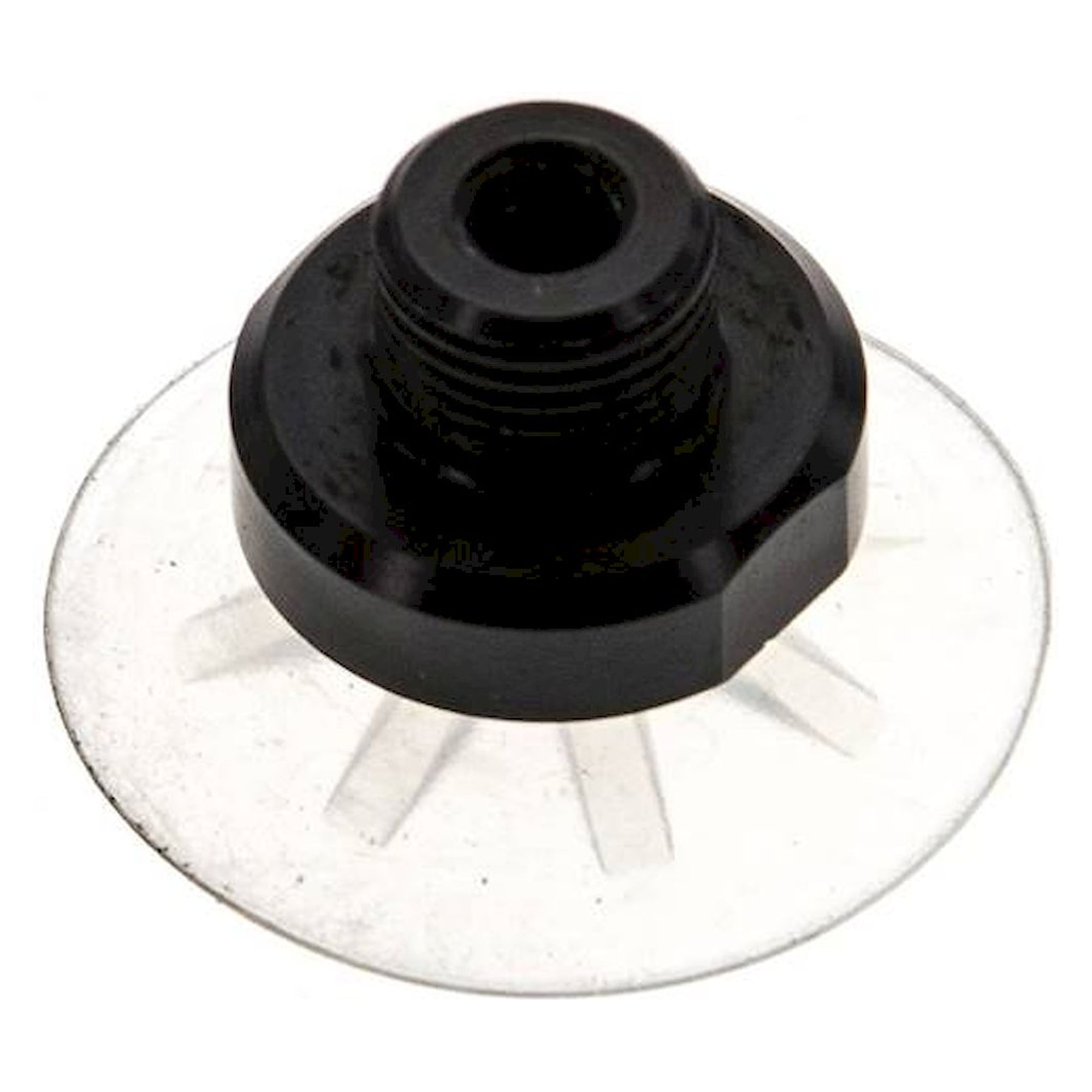 Flat suction cups, support rib, P,series- Ø 28x1mm, Silicone (50A), transparent