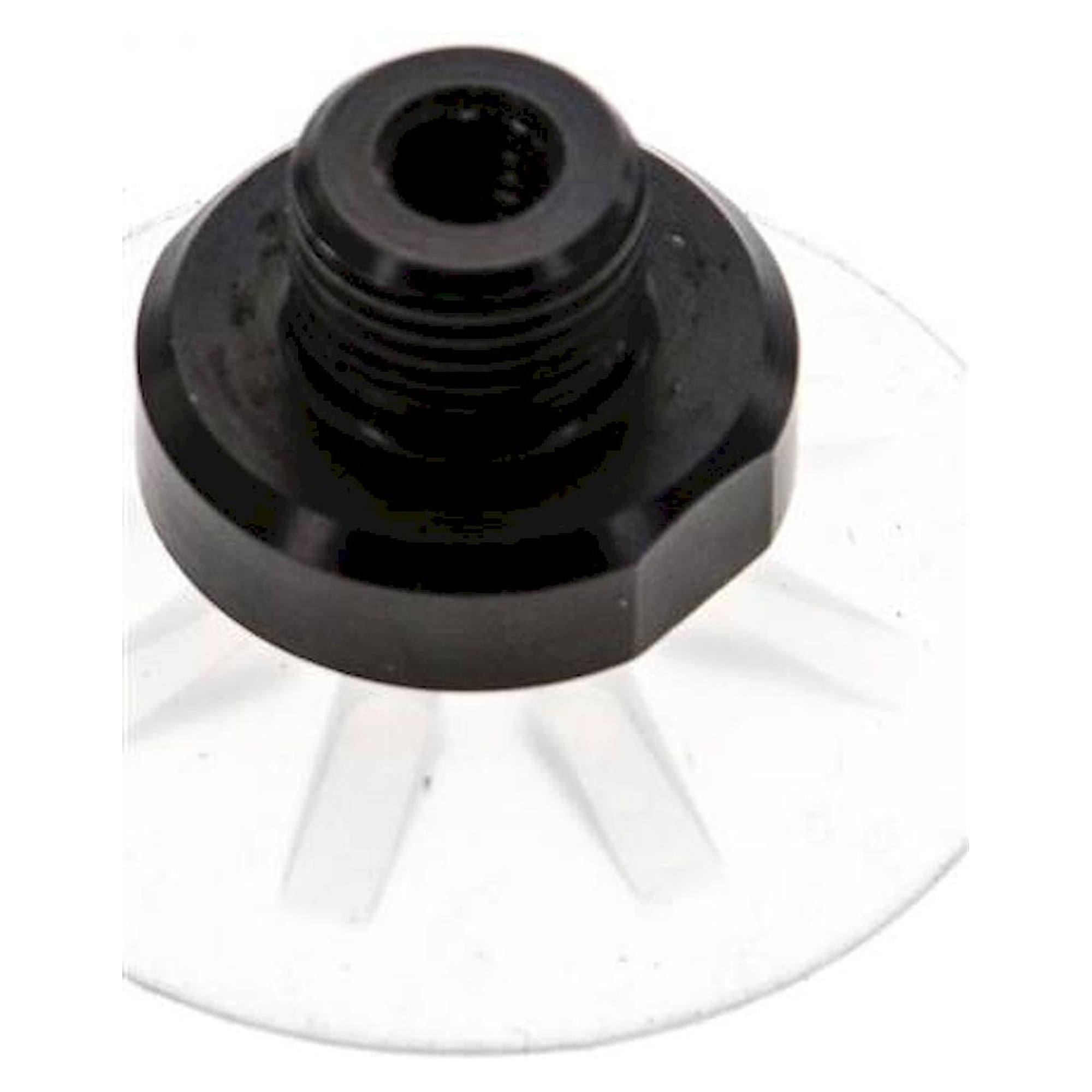 Flachsauger, Stützrippe, P-Serie, Ø 32x2mm, Silikon (50A), transparent
