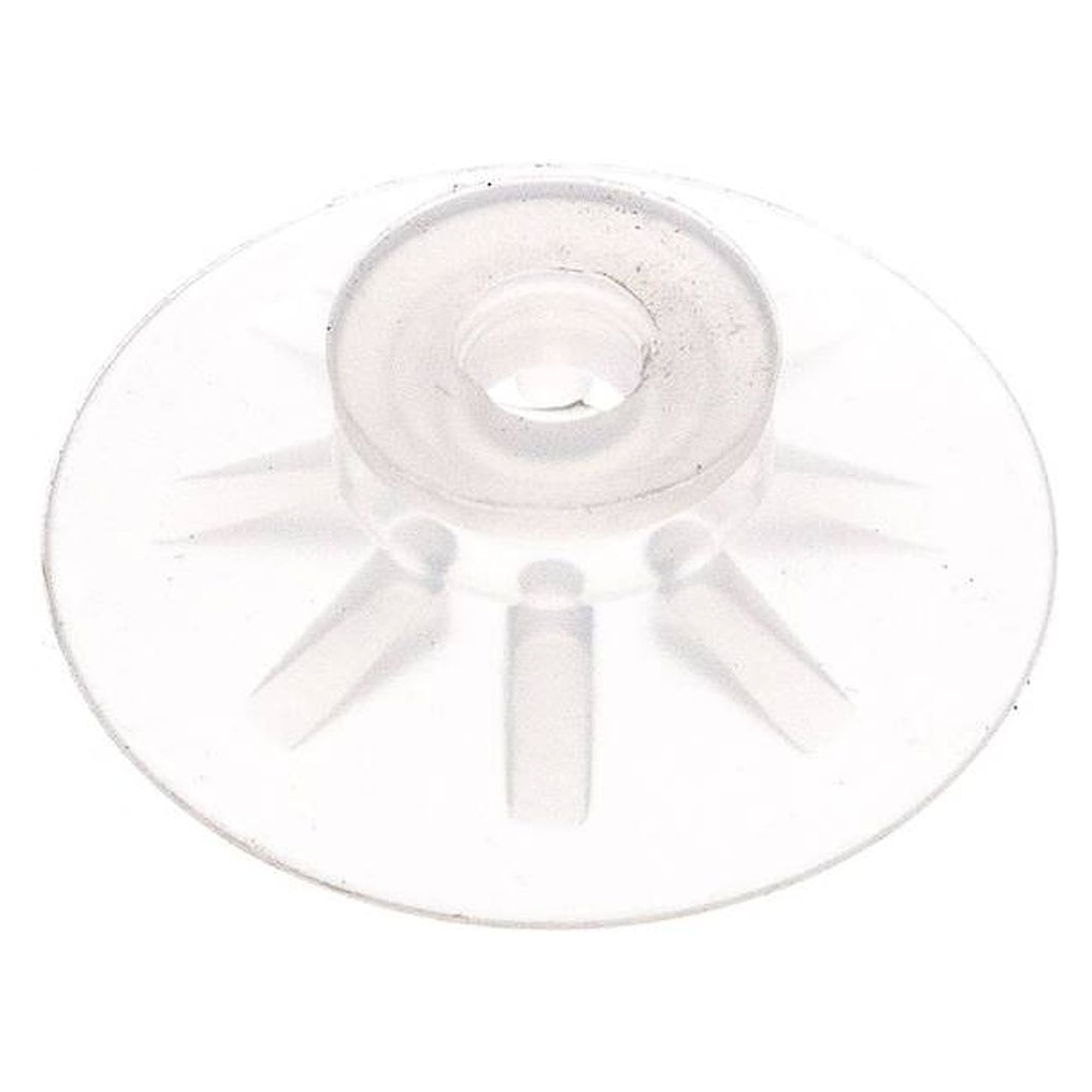 Flachsauger, Stützrippe, P-Serie, Ø 32x2mm, Silikon (50A), transparent