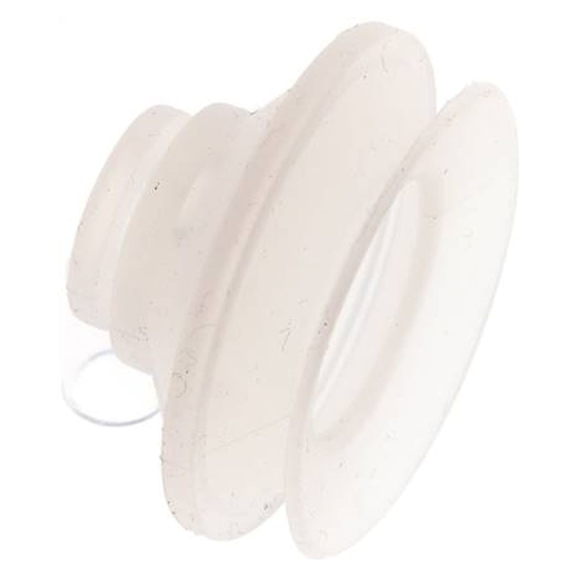 Bellows suction pad, 1,5-way, P-series, Ø 43x9mm, Silicone (50A), transparent