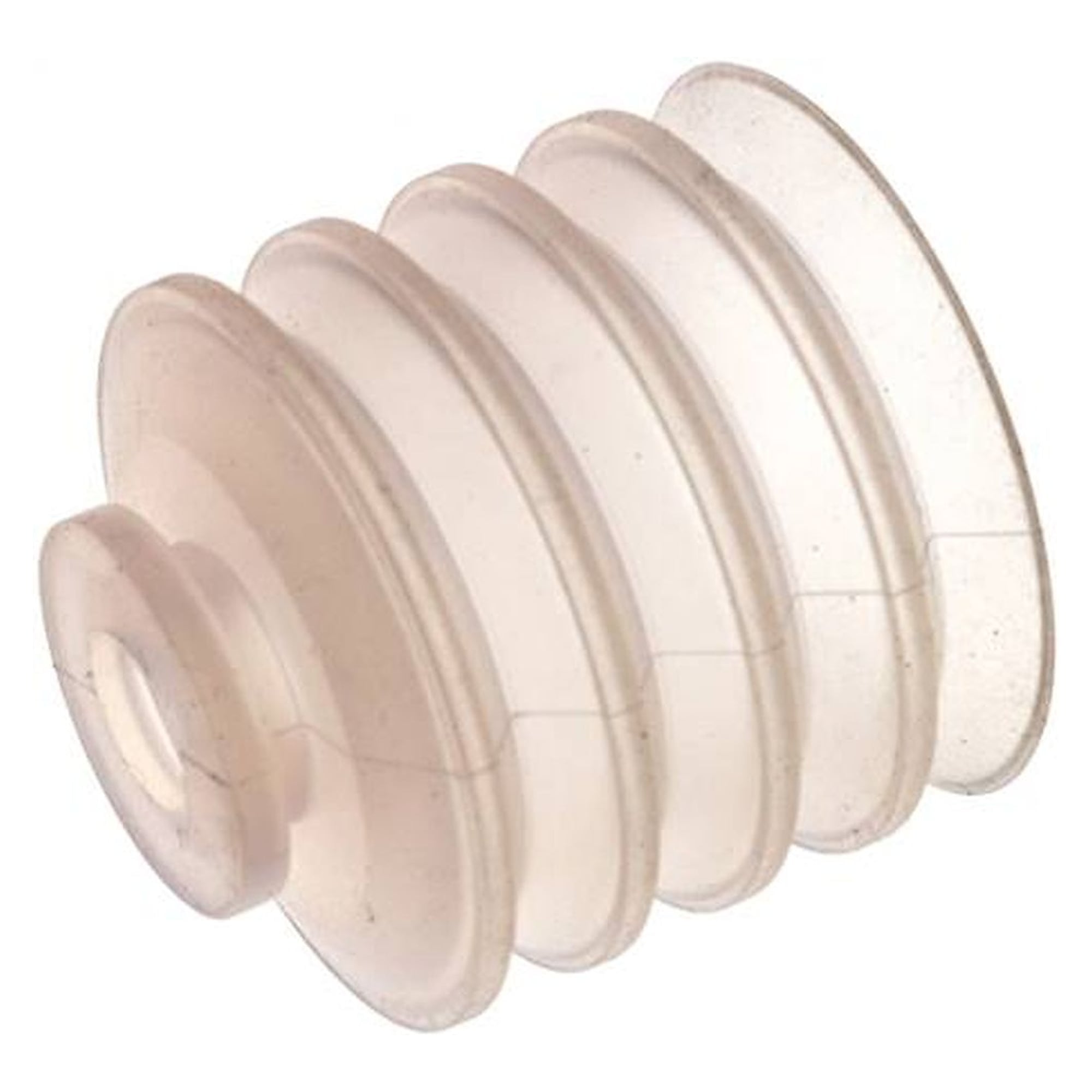 Bellows suction pad, 4,5-way, P-series, Ø 51x25mm, Silicone (50A), transparent