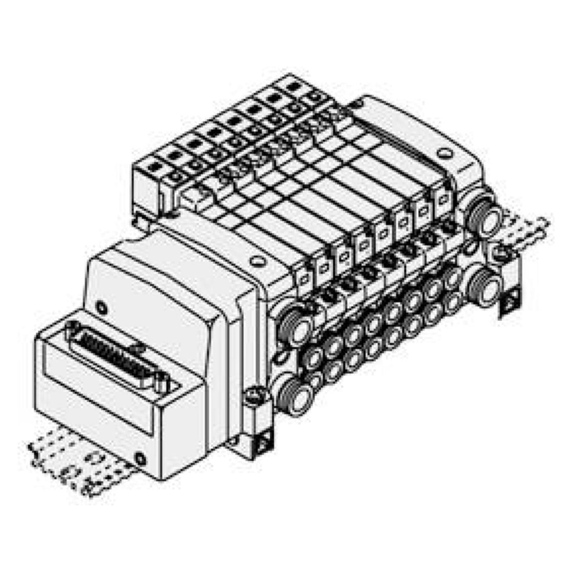 SMC VVQ1000-52A-C8. 2-Stationen-Kupplung