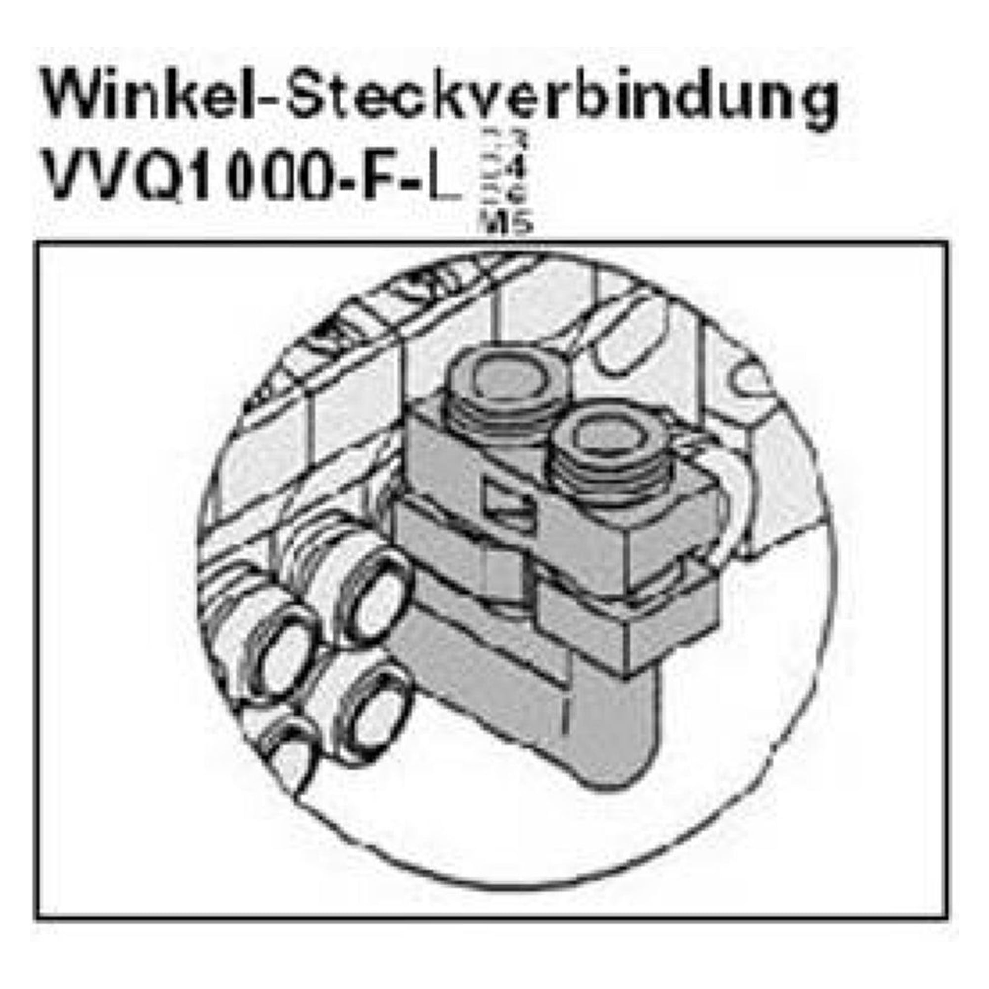 SMC VVQ1000-F-LM5. Winkel-Steckverbindung