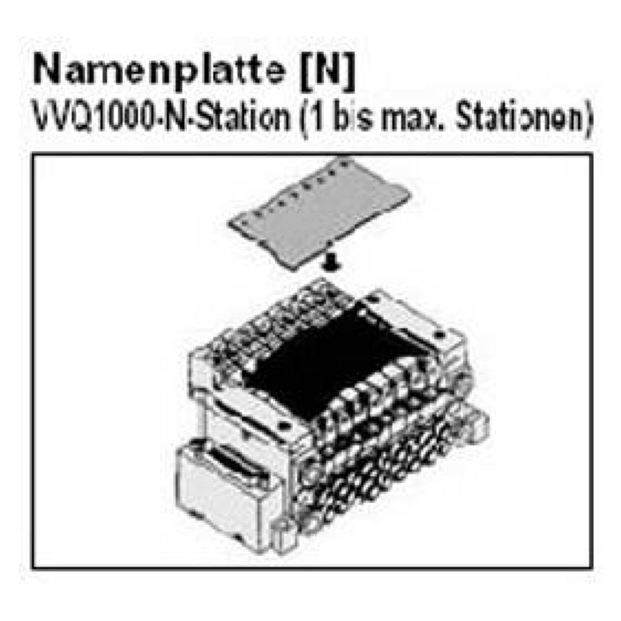 SMC VVQ1000-N-5. Namenplatte