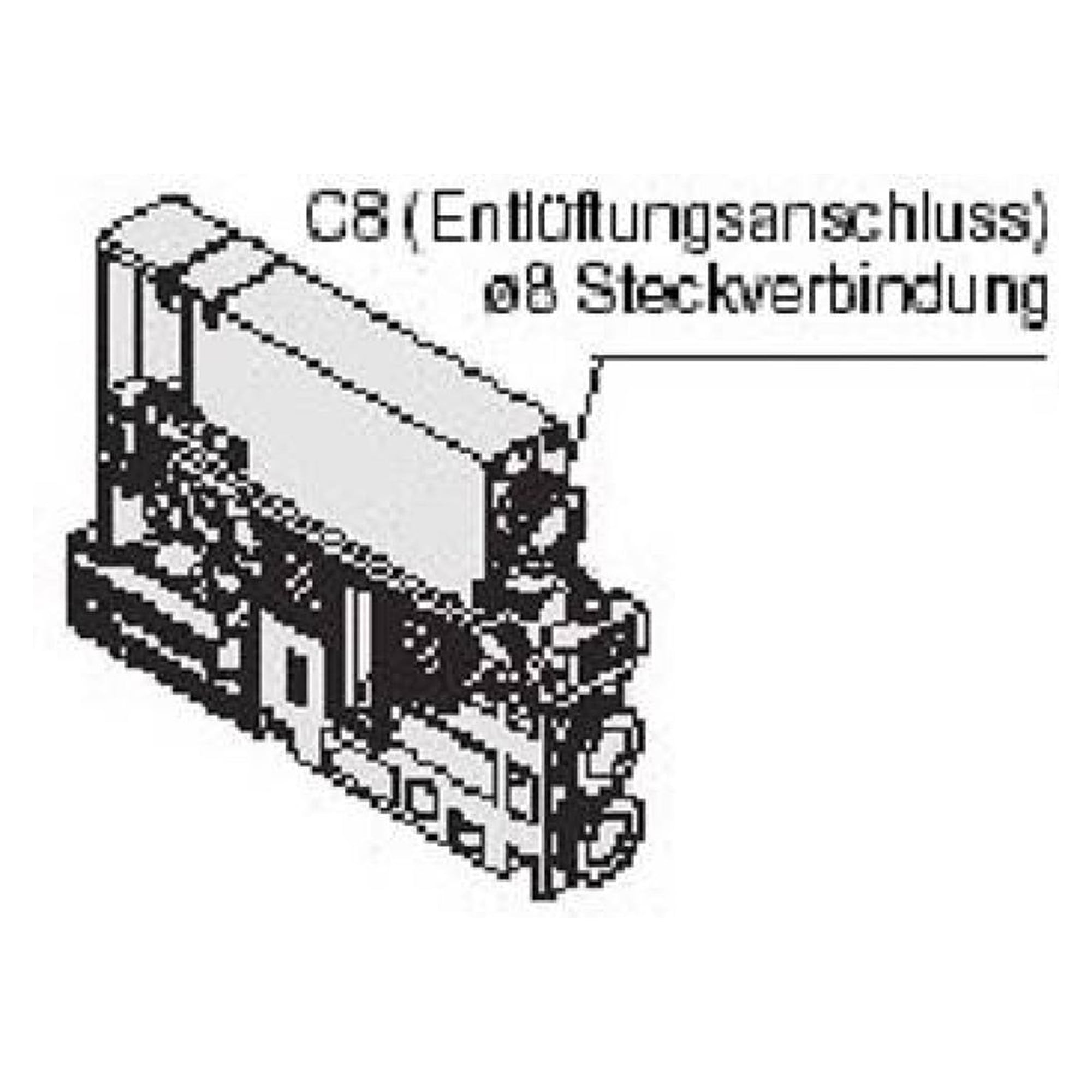 SMC VVQ2000-P-1-C8. VVQ2000-P-1-C8, Individual SUP Spacer, Base Mounted