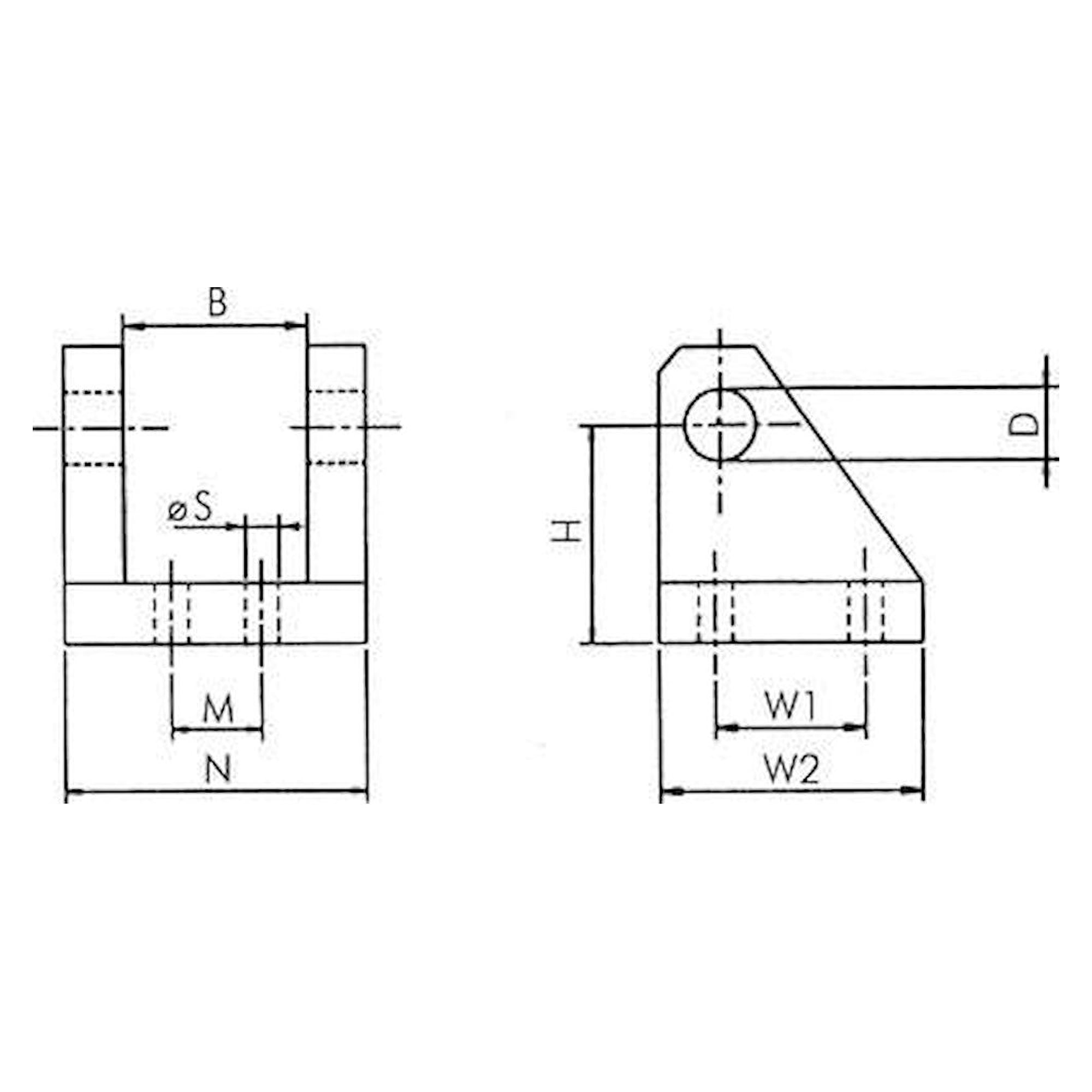 90° swivel fixation, fork for clean profile 40 mm